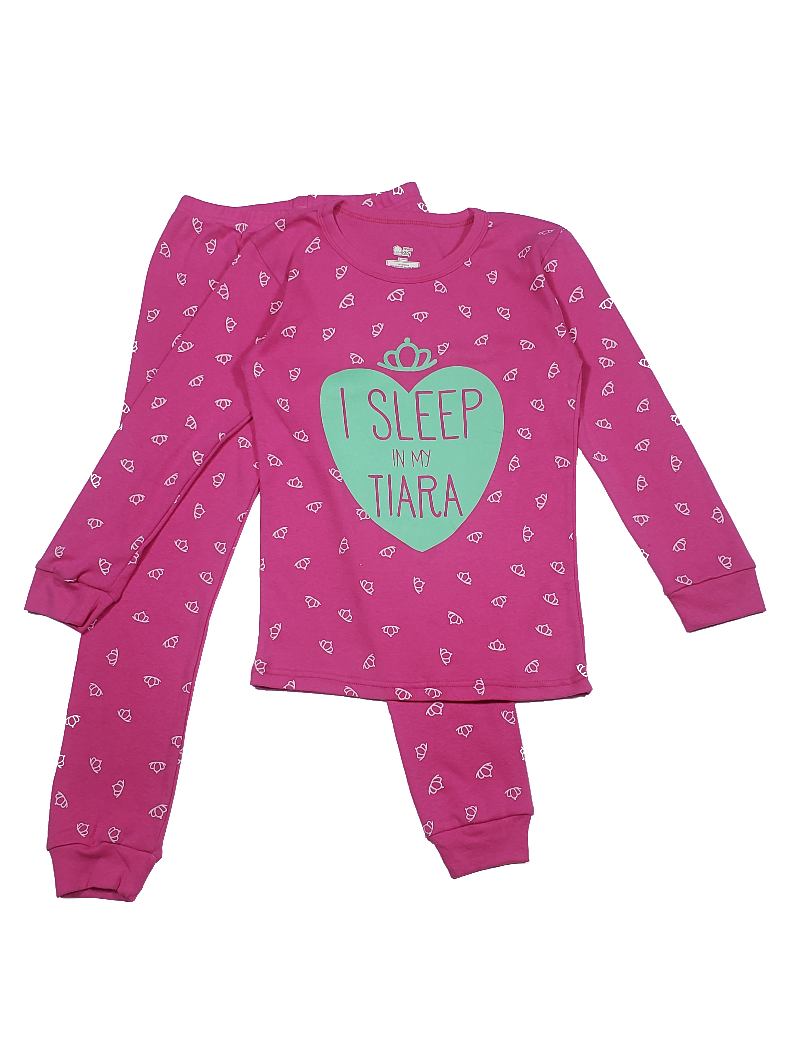Pijama algodón niña corazón-0