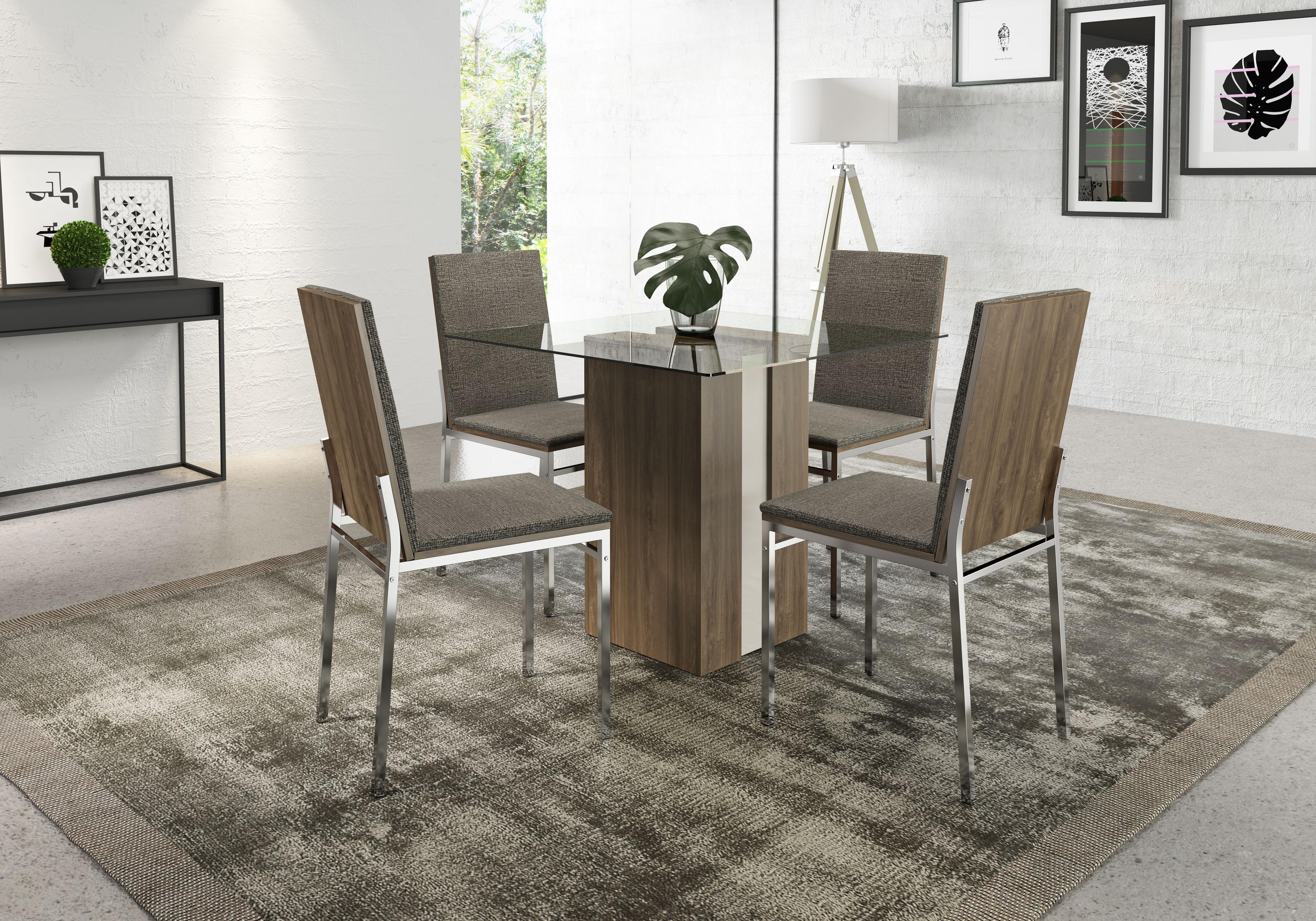 Mesa Duque 4 Legno Vidrio Incoloro-3