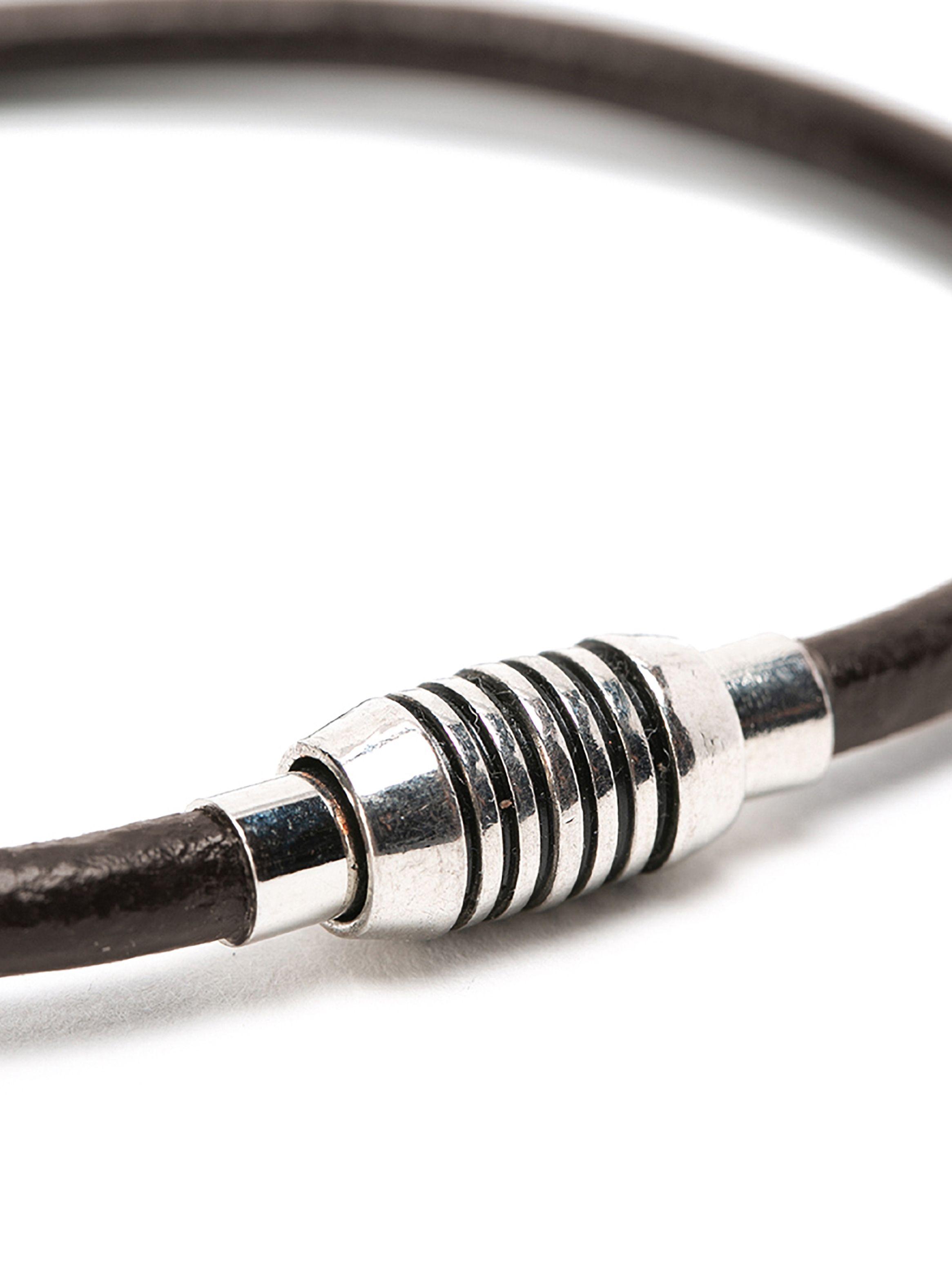 Pulsera De Cuero Café Broche Imantado-2