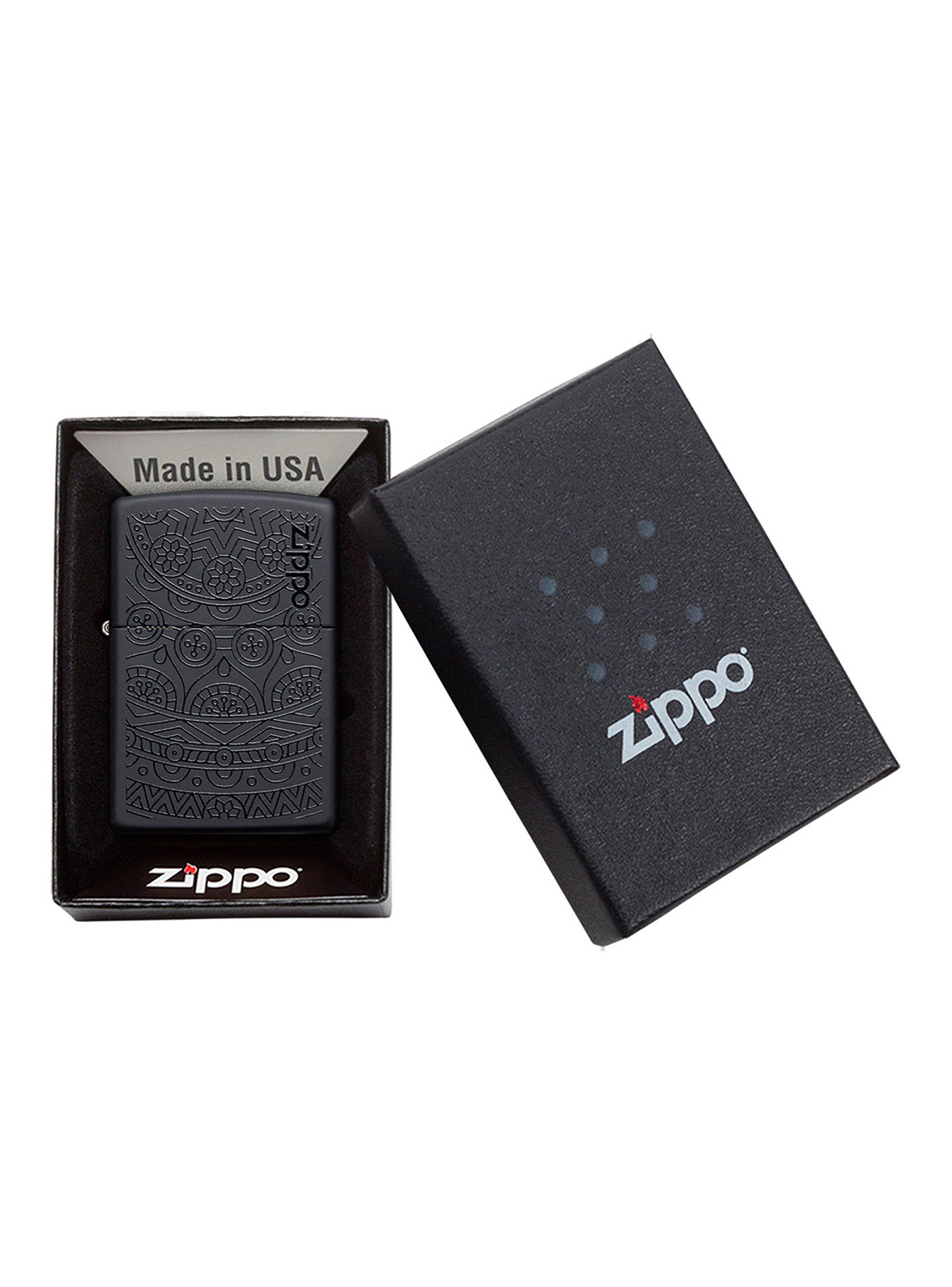Encendedor Zippo Lighter Tone on Tone Design Negro-3