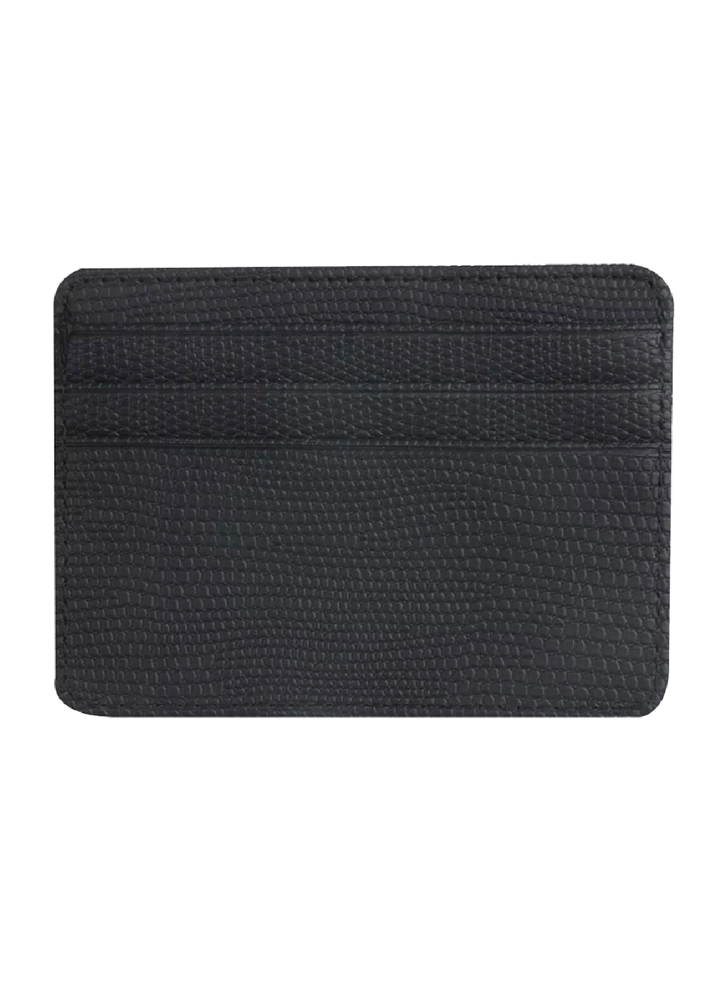 Billetera Tarjetero Doble Cara Cuero Color Negro-1