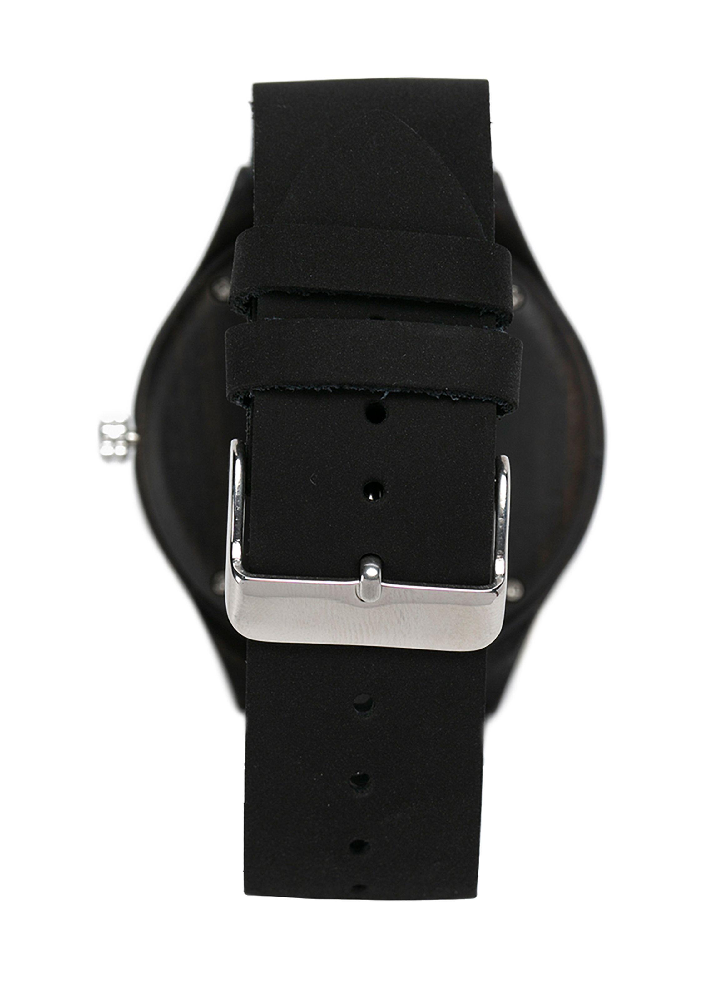 Reloj Casual Madera Negra Seúl Cuero Hombre-1