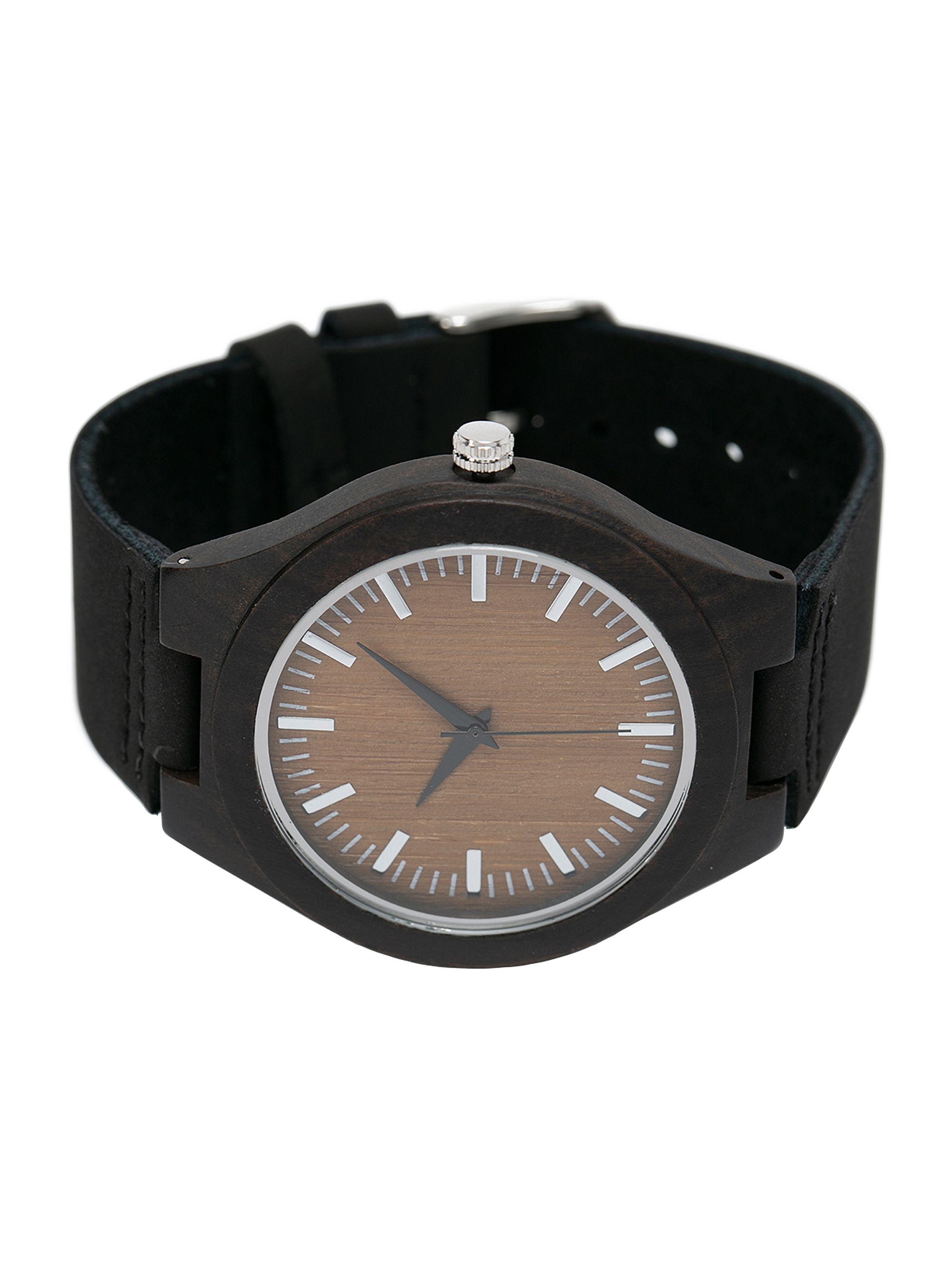 Reloj Casual Madera Negra Seúl Cuero Hombre-2