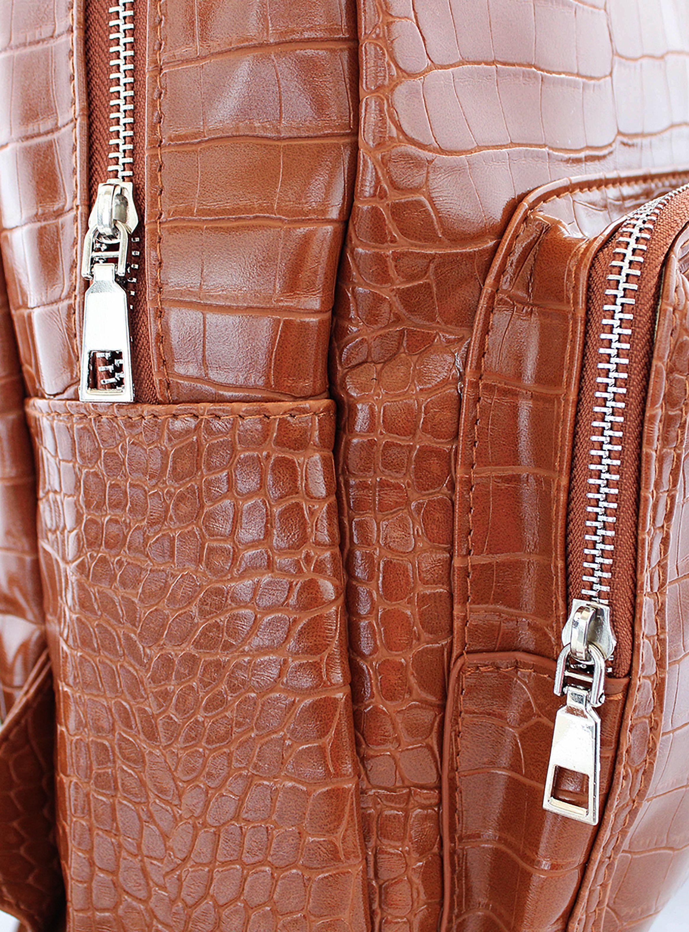 Mochila Moda Texturizada Mujer Café-3