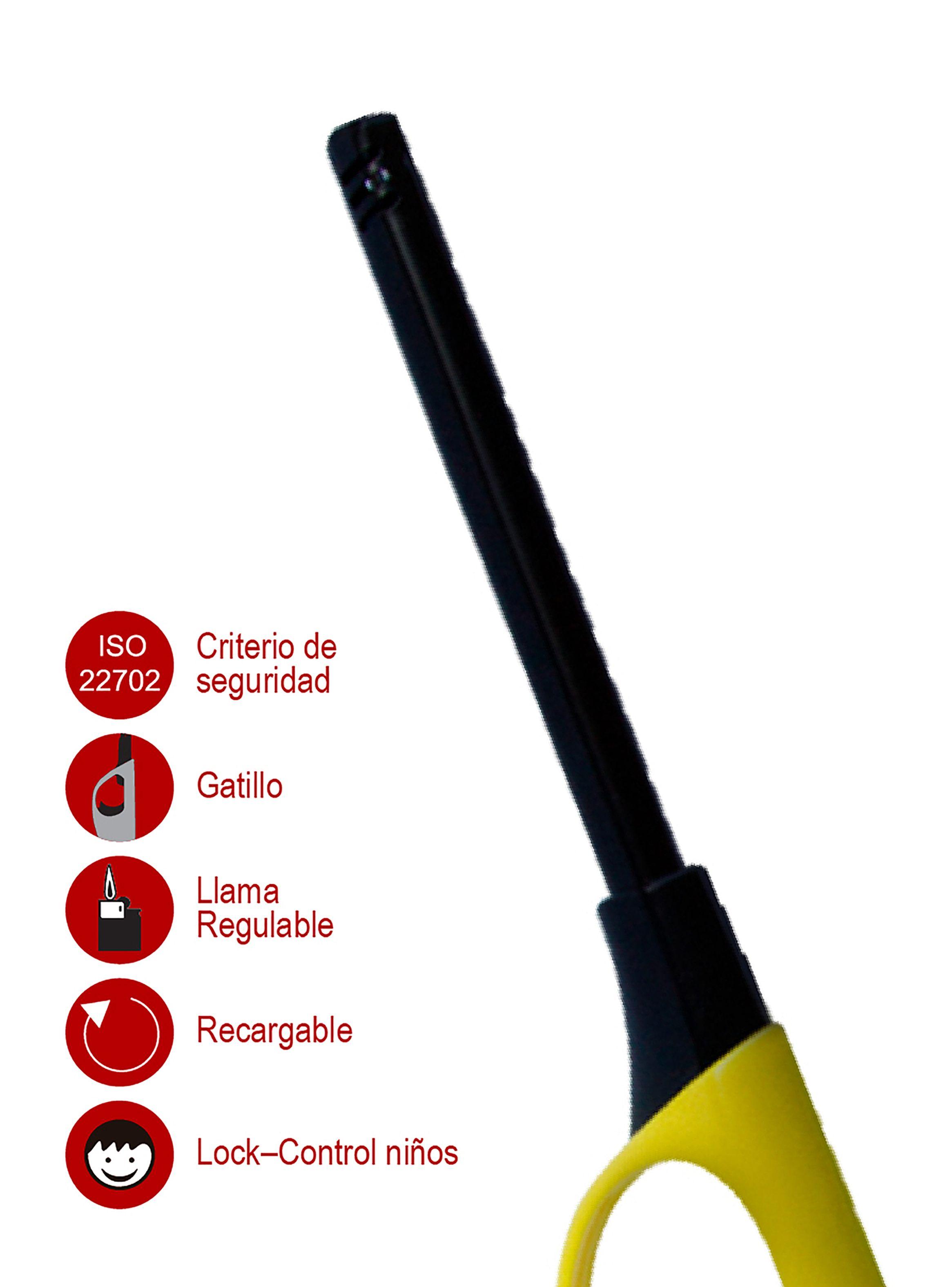 Ronson Encendedor Tubo Largo Negro Amarillo-2