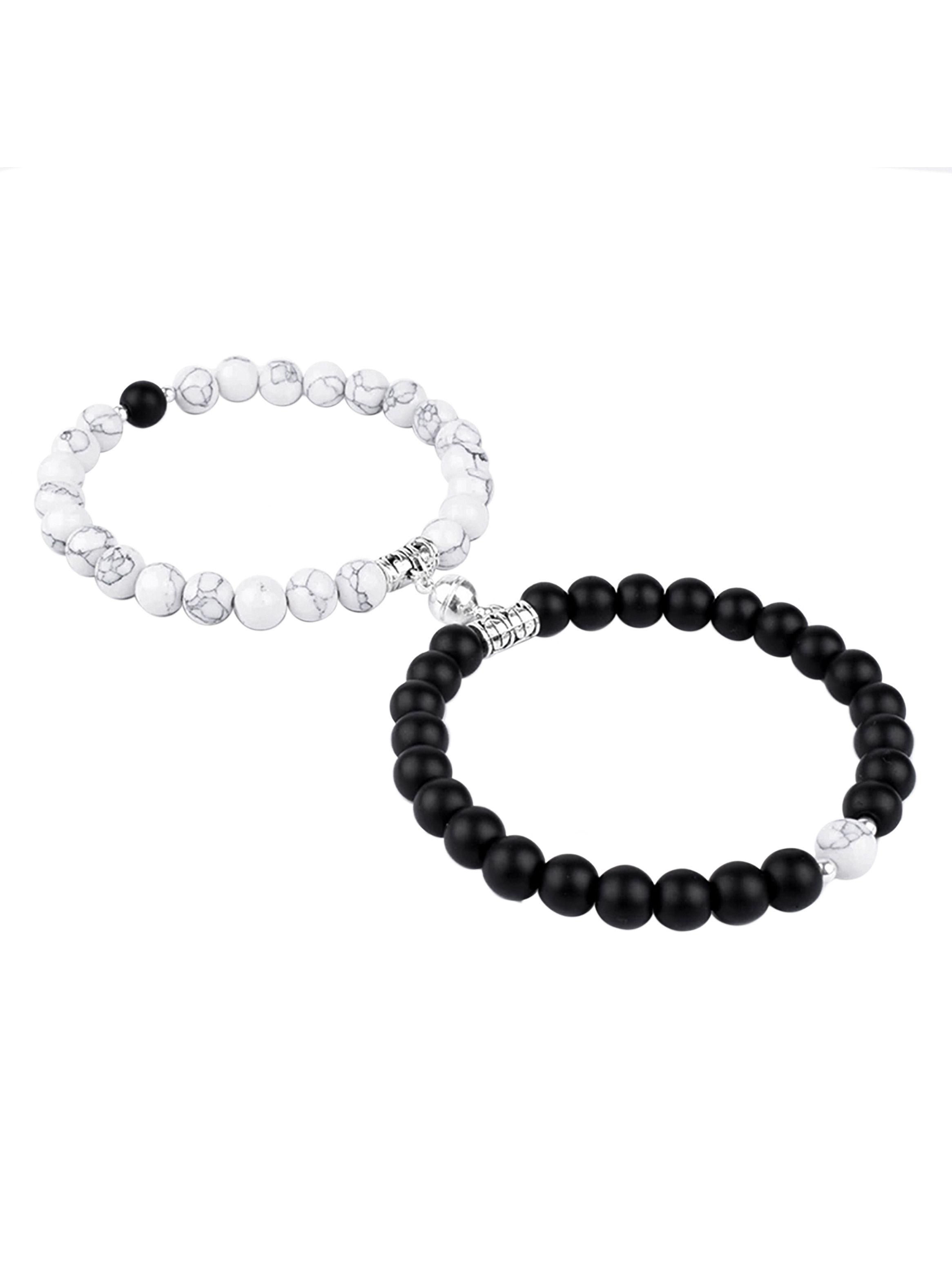 Pulsera para Parejas con Imán Piedras Naturales Charms-0
