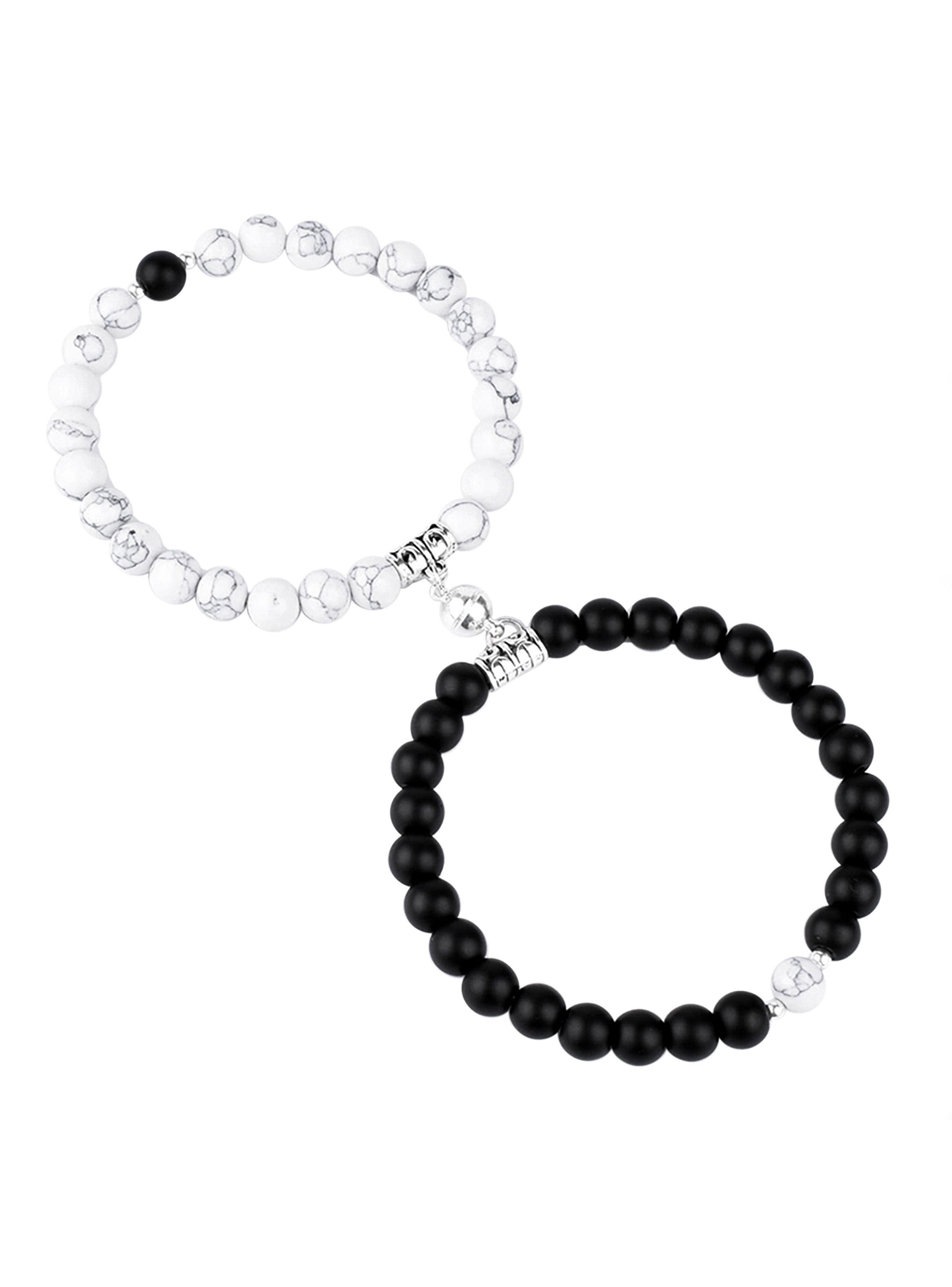 Pulsera para Parejas con Imán Piedras Naturales Charms-2
