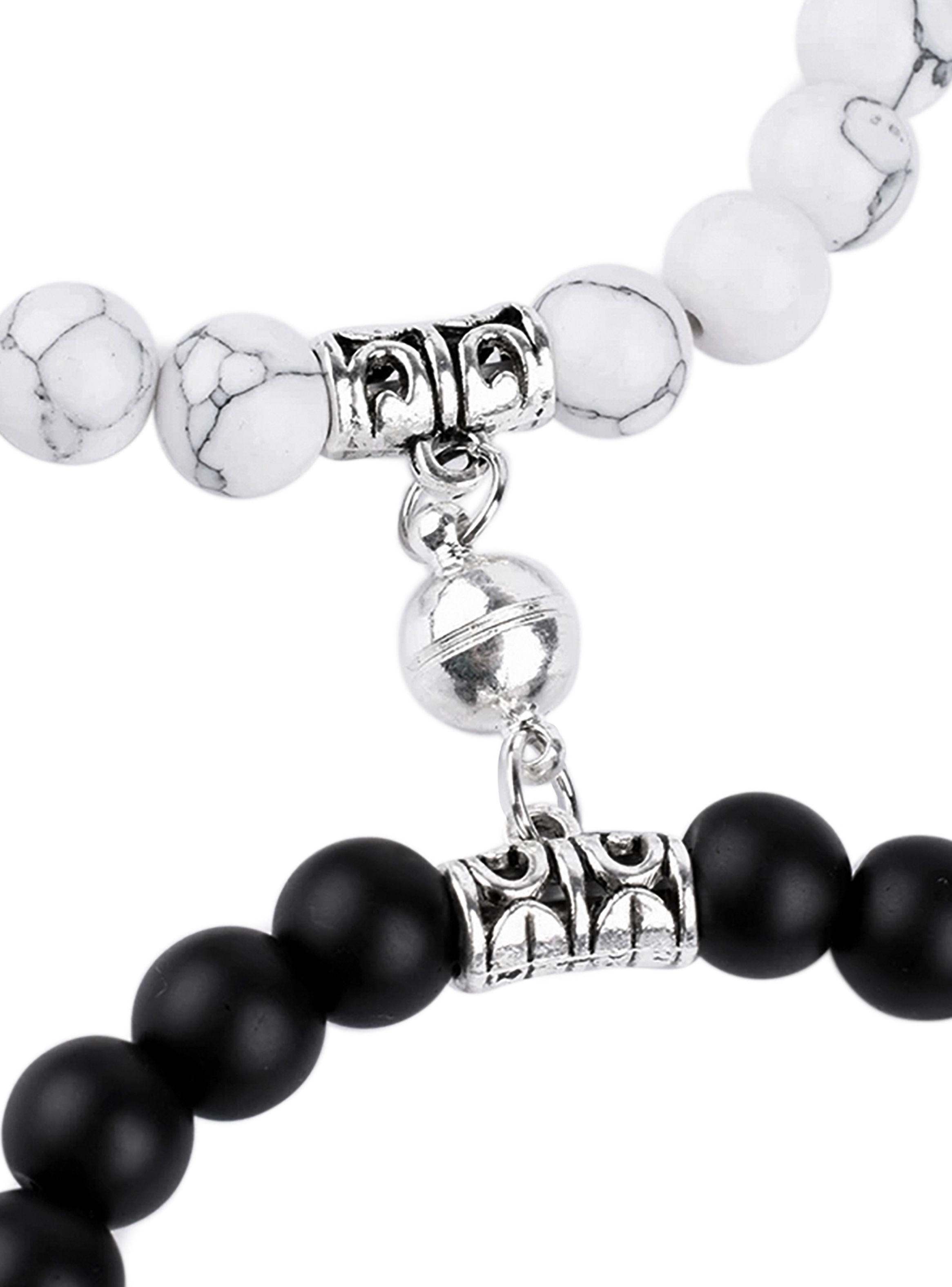 Pulsera para Parejas con Imán Piedras Naturales Charms-3