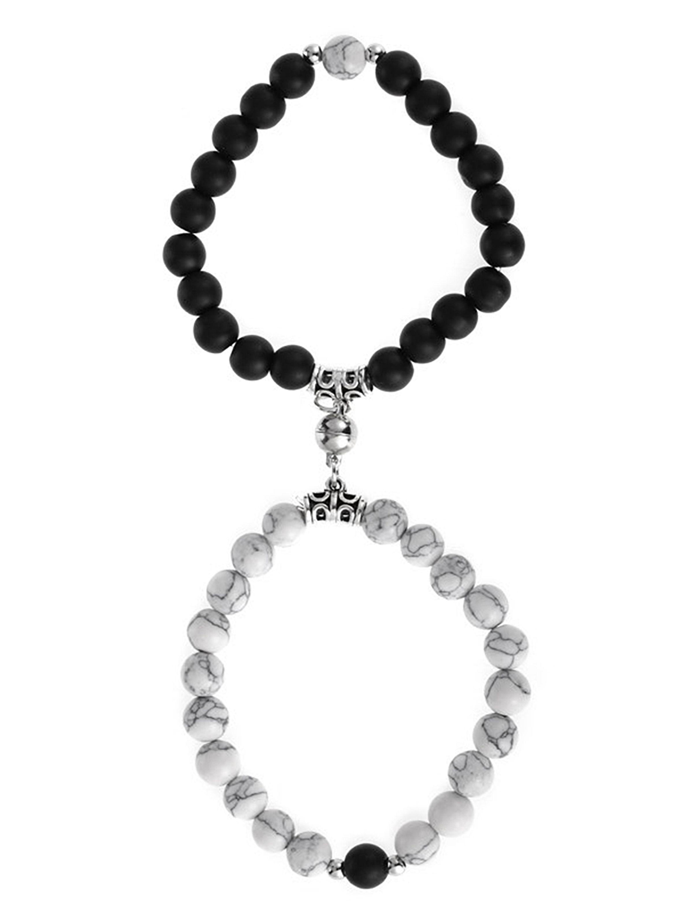 Pulsera para Parejas con Imán Piedras Naturales Charms-5
