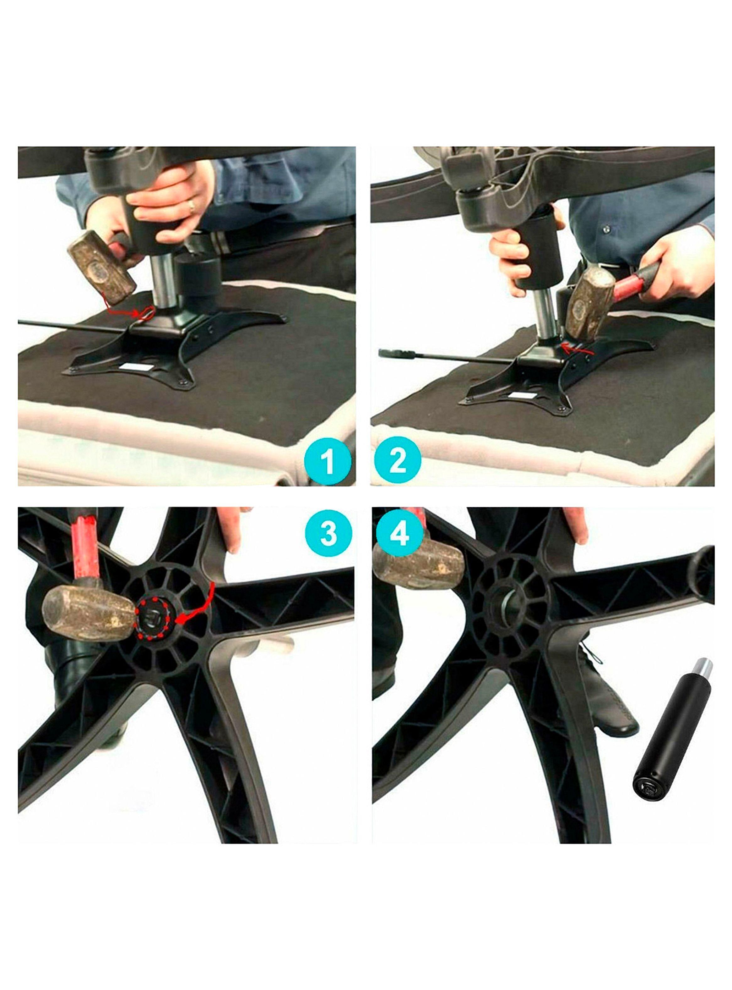 Pack Pistón a Gas + Funda Telescópica Repuestos Silla Oficina-7