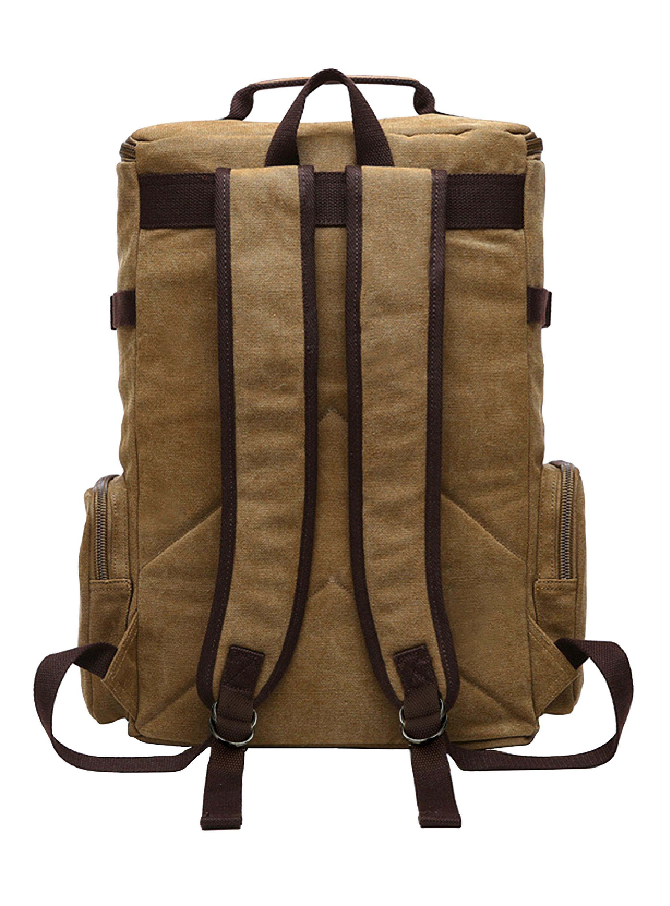 Mochila Viajera Funcional Diseño Vertical Marrón-1