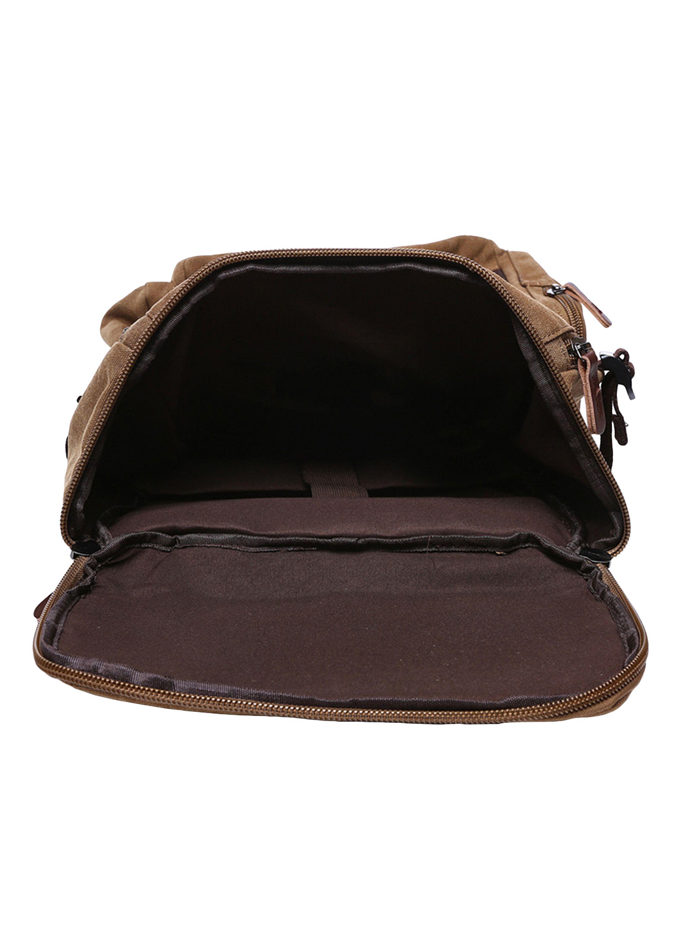 Mochila Viajera Funcional Diseño Vertical Marrón-3