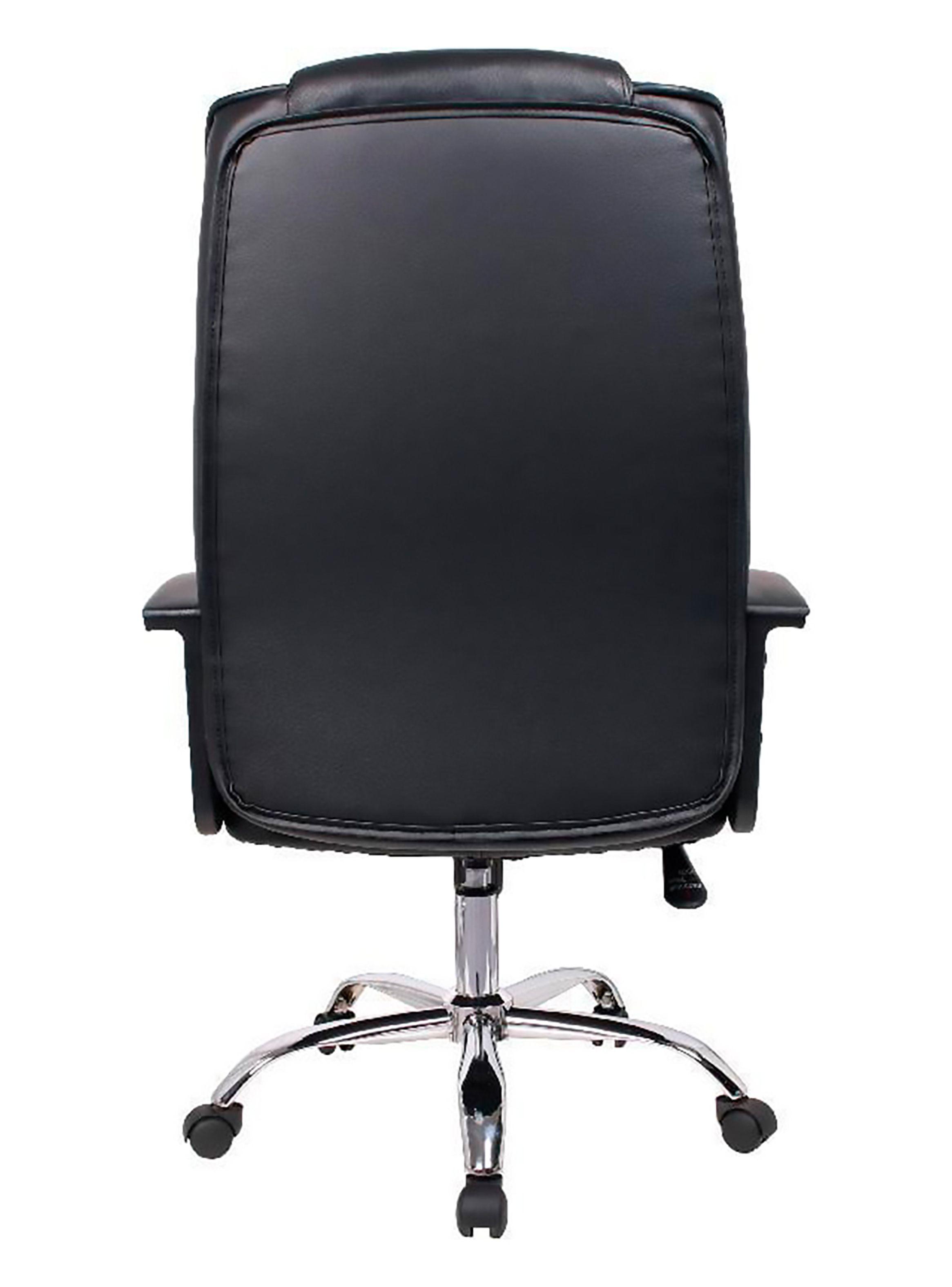 Sillón Ejecutivo Silla de Escritorio en Cuero PU Negro con Apoyabrazos-2