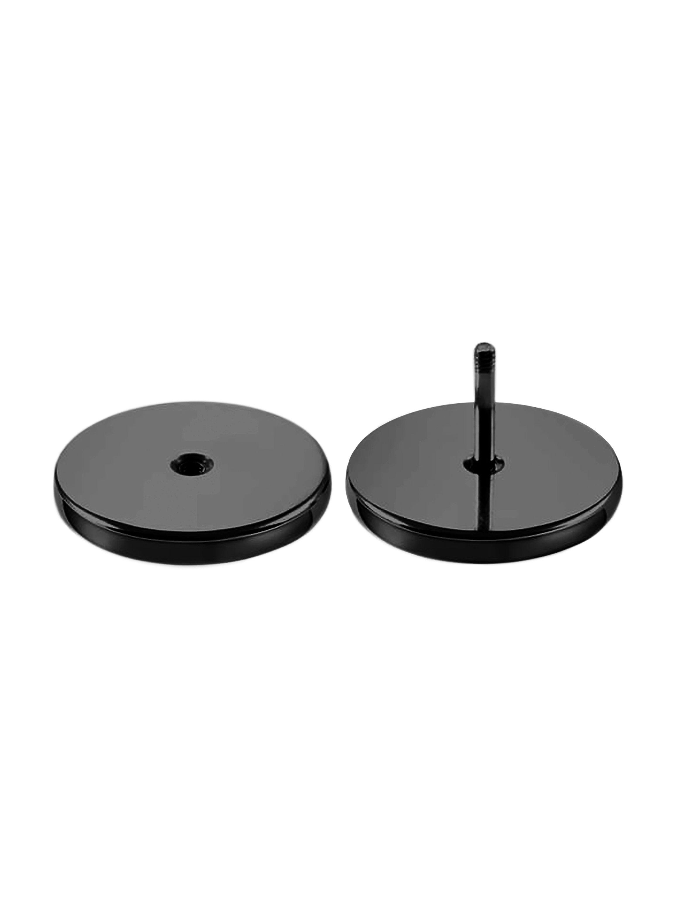 Aros Tunel Punk Circulares Acero Negro 6 mm-2