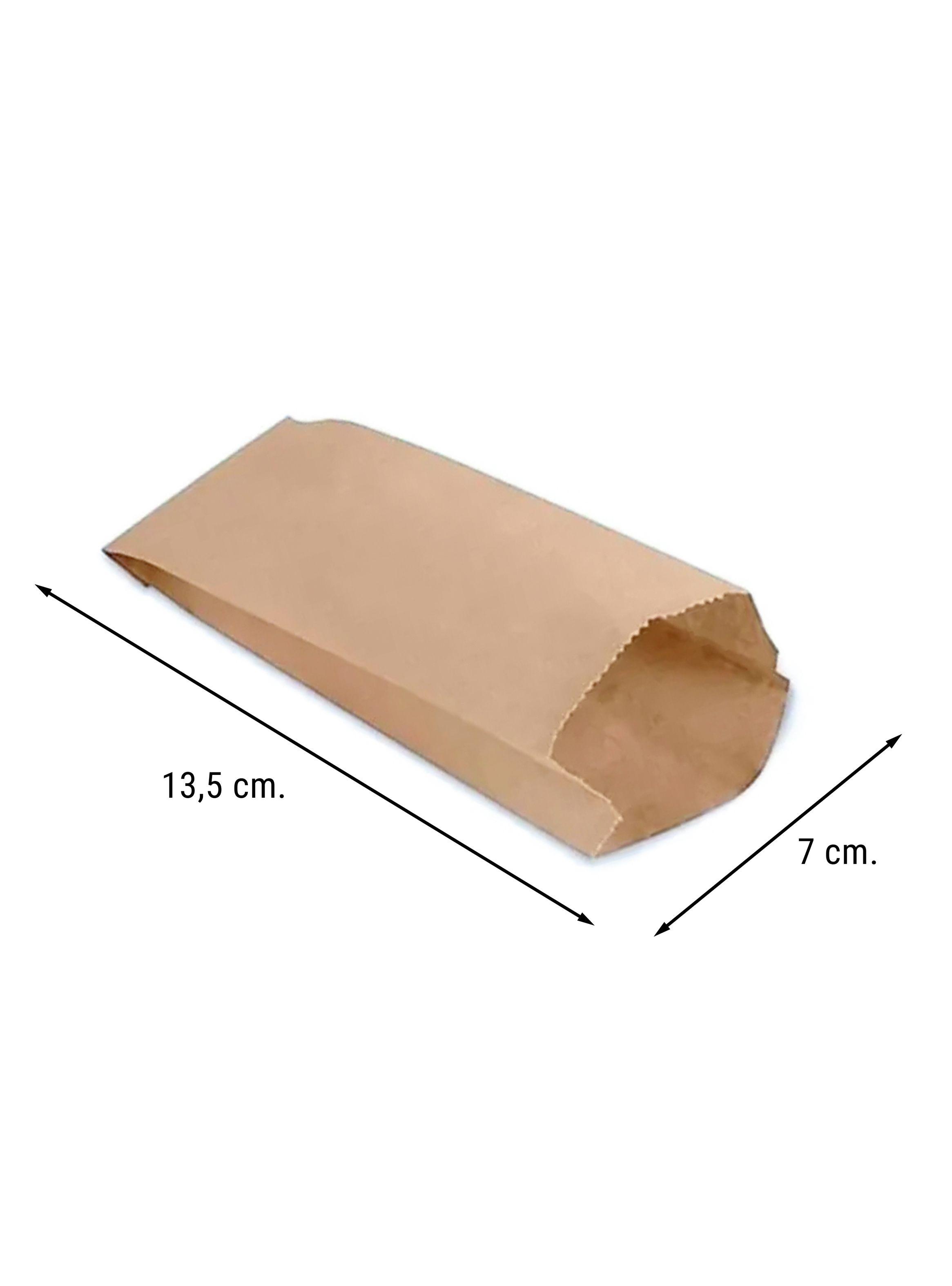Bolsas tipo Saco Papel Kraft 1/8 Kg 100 unidades-1