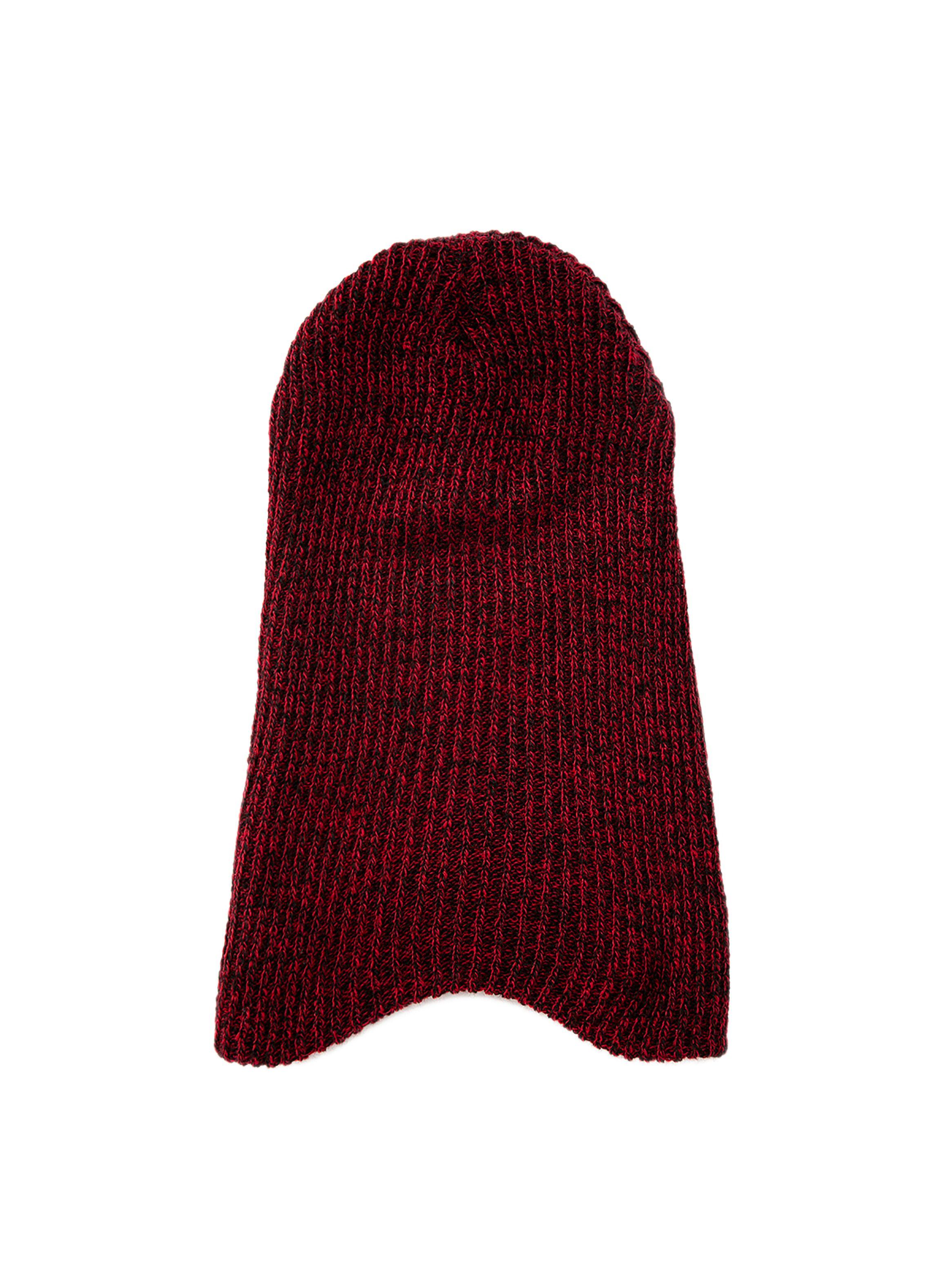 Gorro Invierno Lana Tejido Burdeos Unisex-1