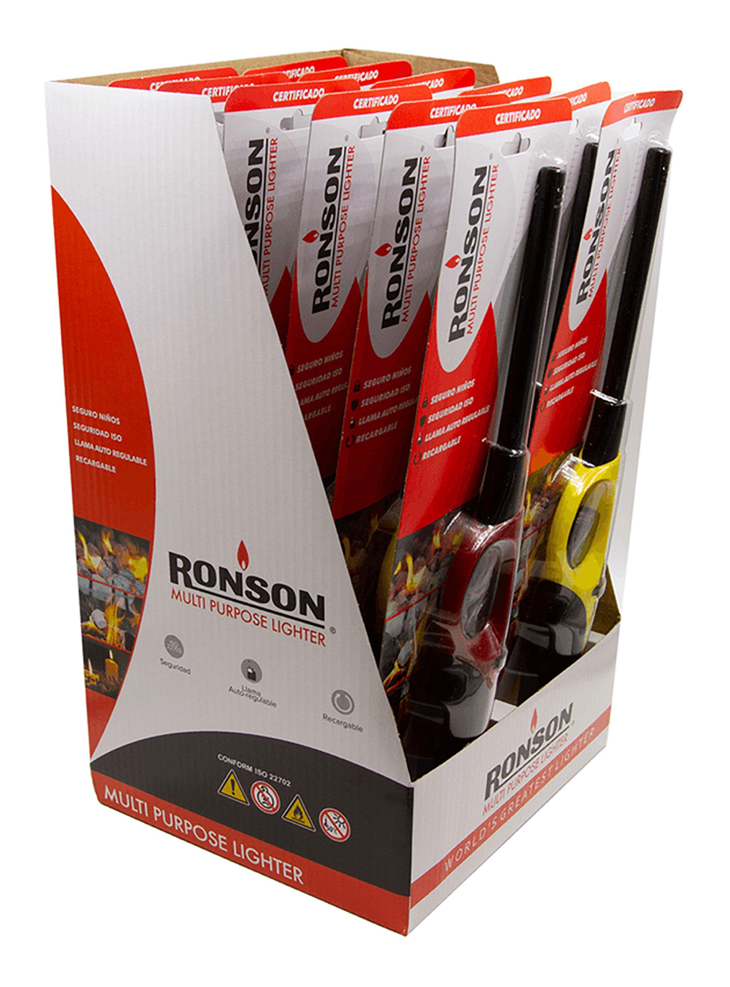 Pack Ronson Encendedor Tubo Largo Caja x 12 Unidades-2