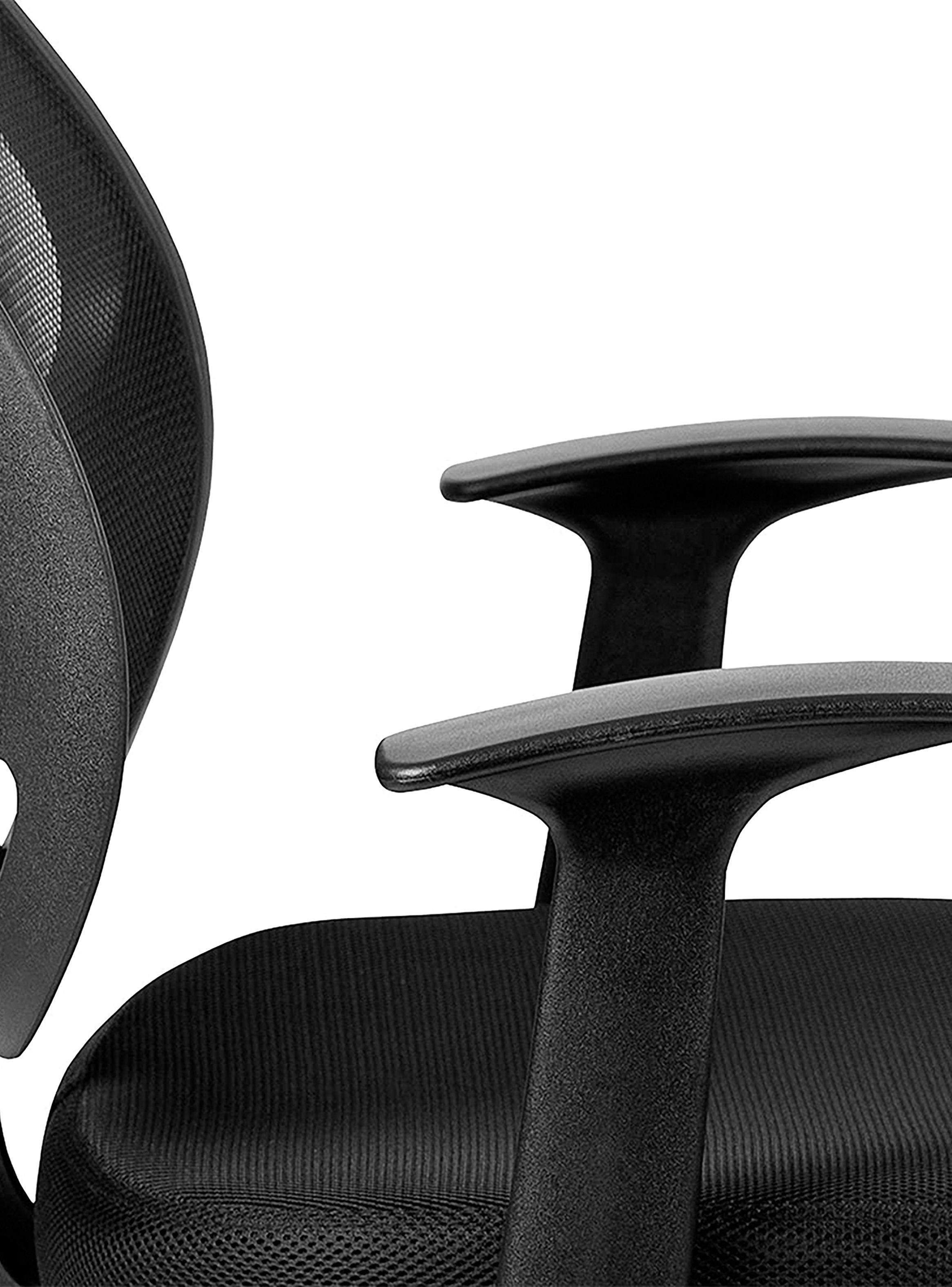 Silla Genova Mecanismo Fijo Base Nylon Negro-2