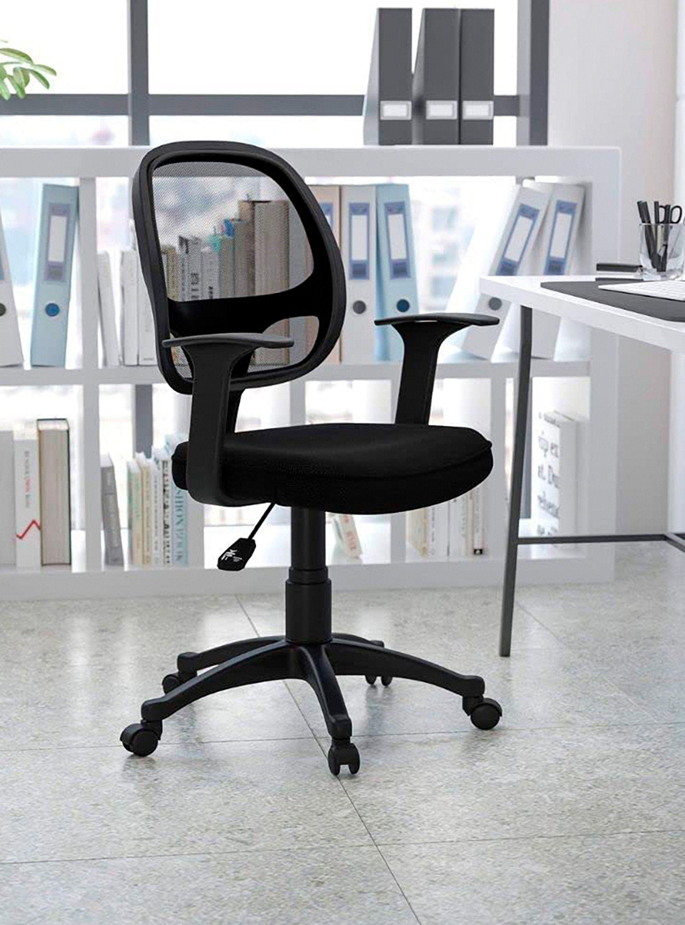 Silla Genova Mecanismo Fijo Base Nylon Negro-3
