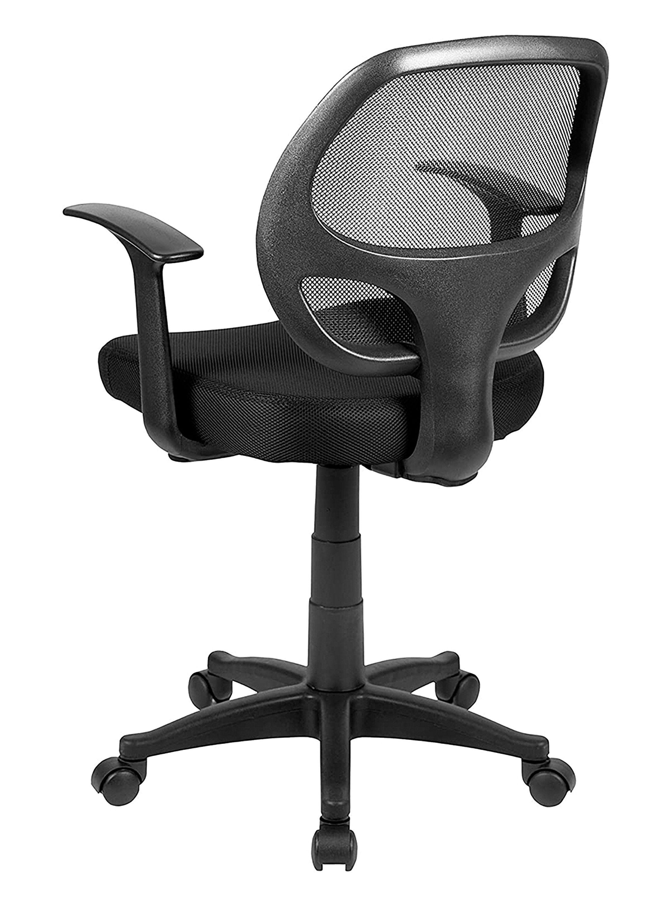 Silla Genova Mecanismo Fijo Base Nylon Negro-4