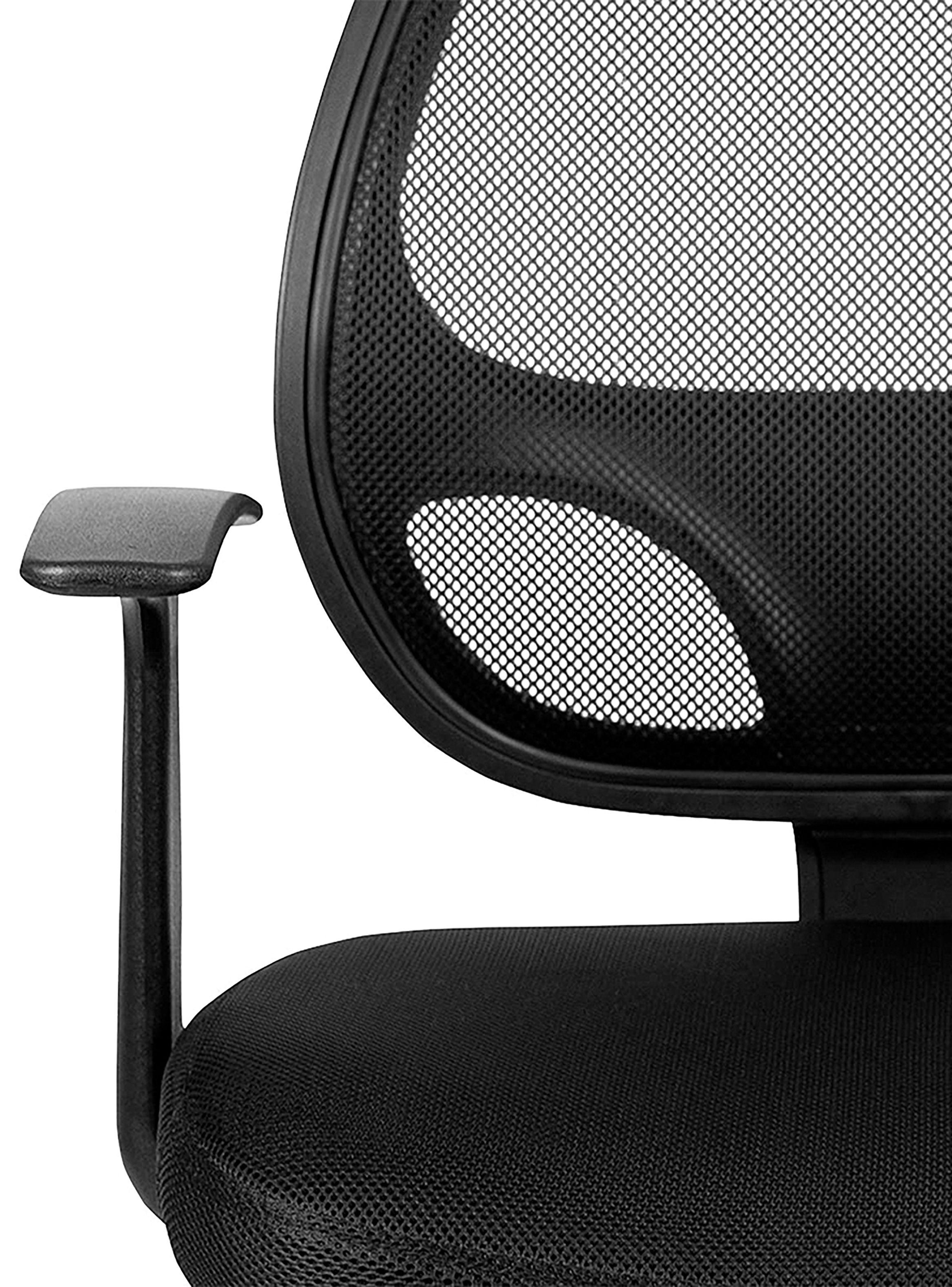 Silla Genova Mecanismo Fijo Base Nylon Negro-6