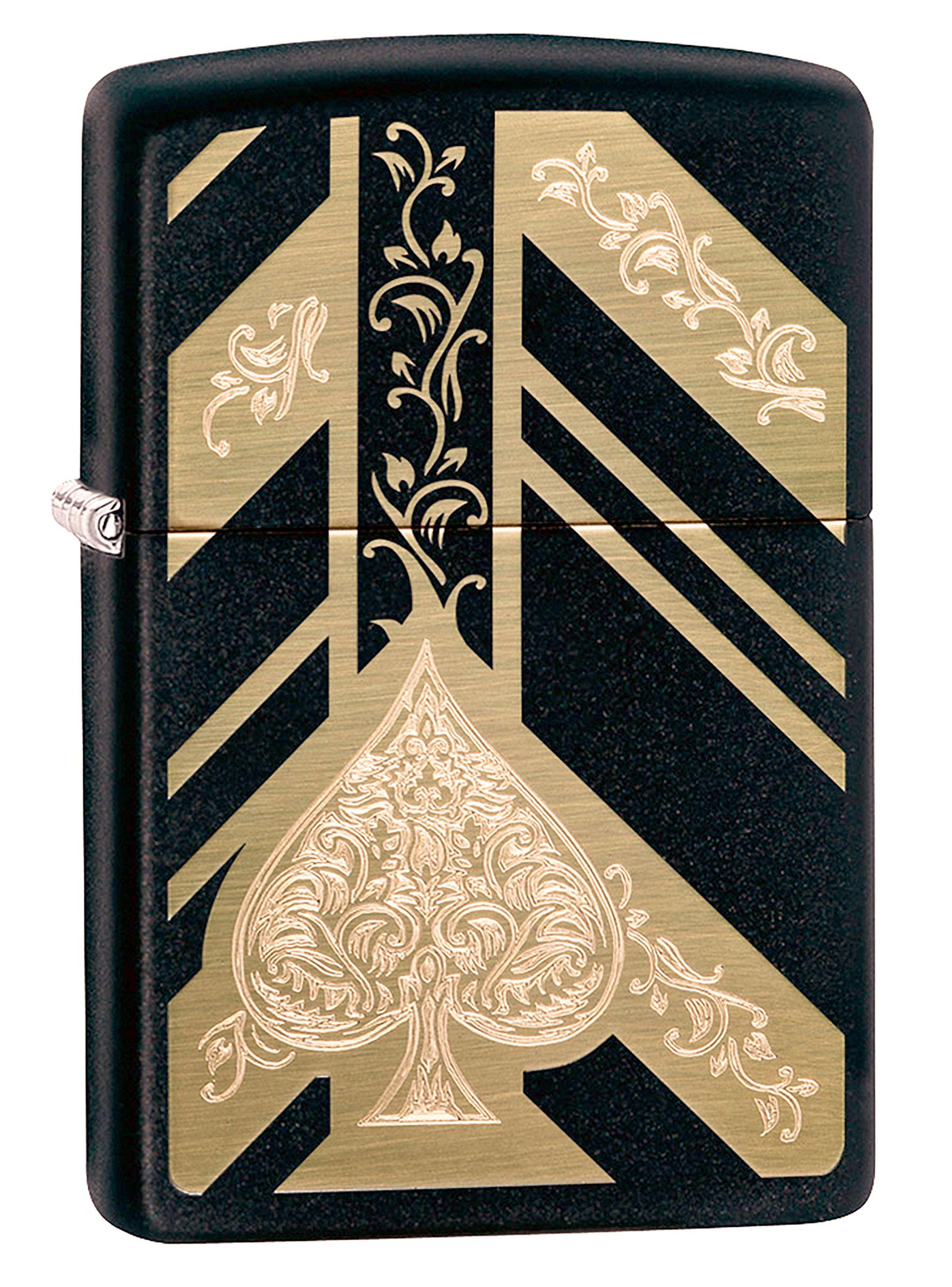 Encendedor Zippo Lighter Ace of Spades Dorado-0
