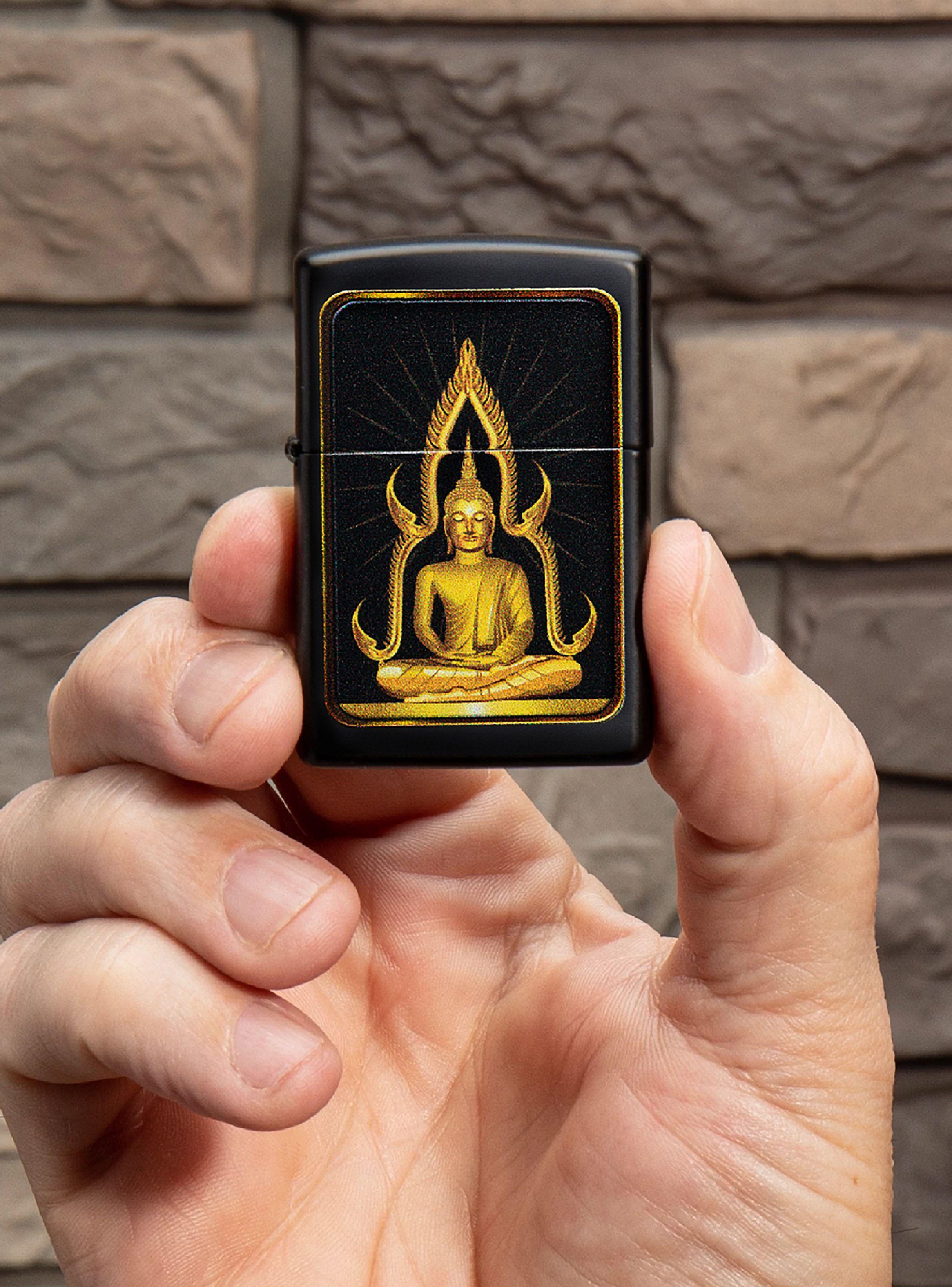 Encendedor Zippo Lighter Buddha Matte Impreso-3