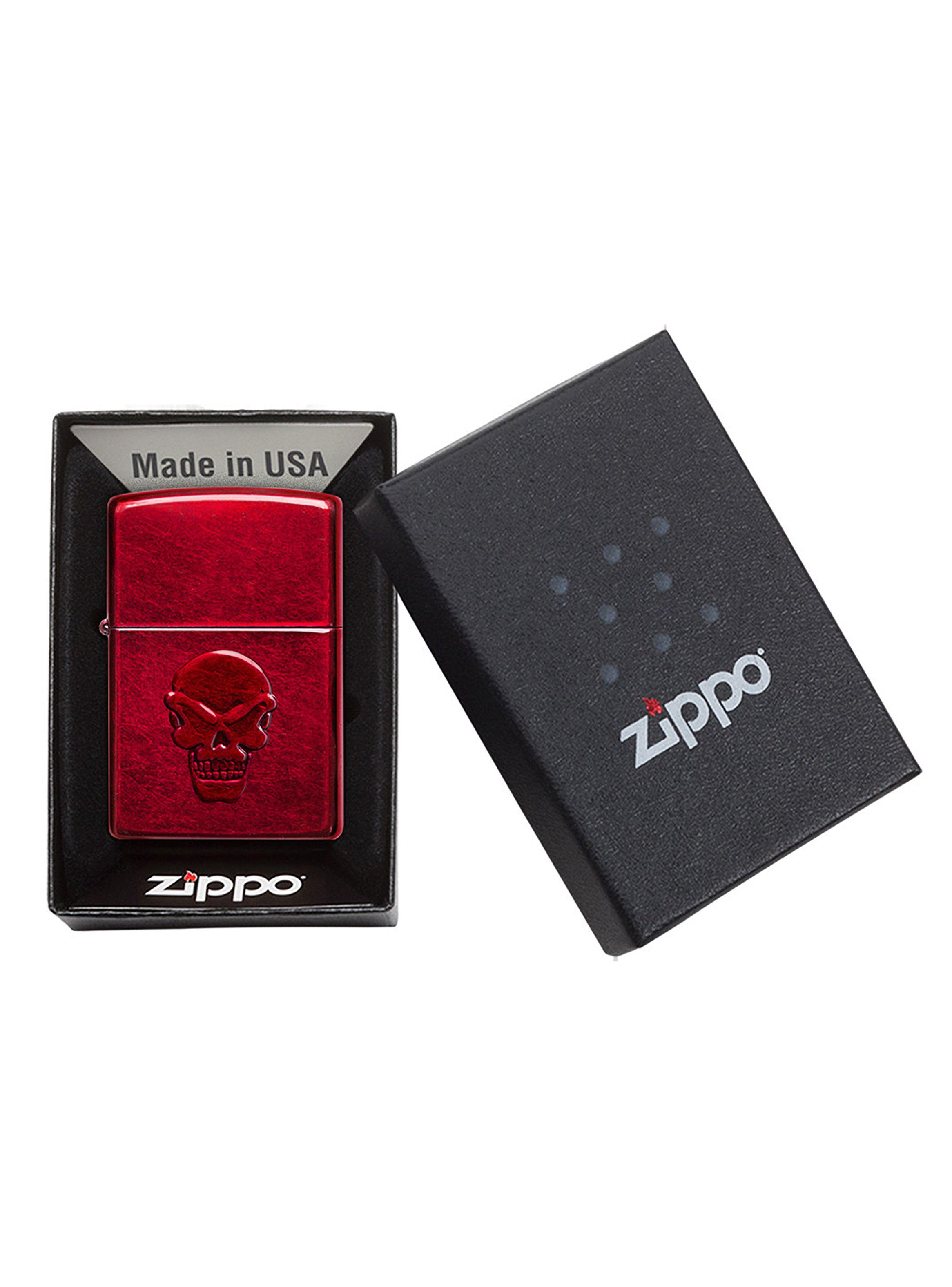 Encendedor Zippo Lighter Red Doom Rojo Calavera-3