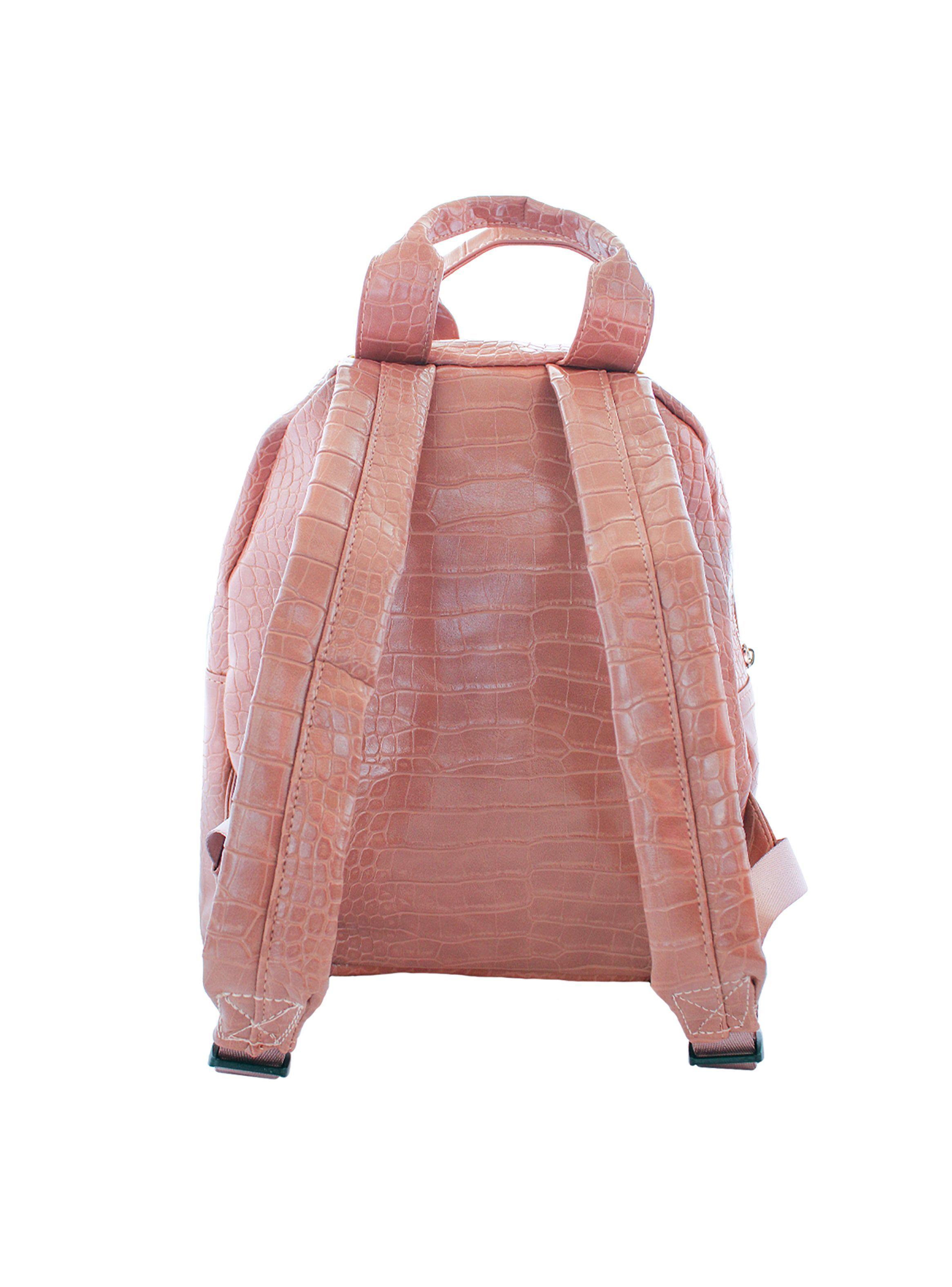 Mochila de Mujer Urbana Cuero Rosado-2