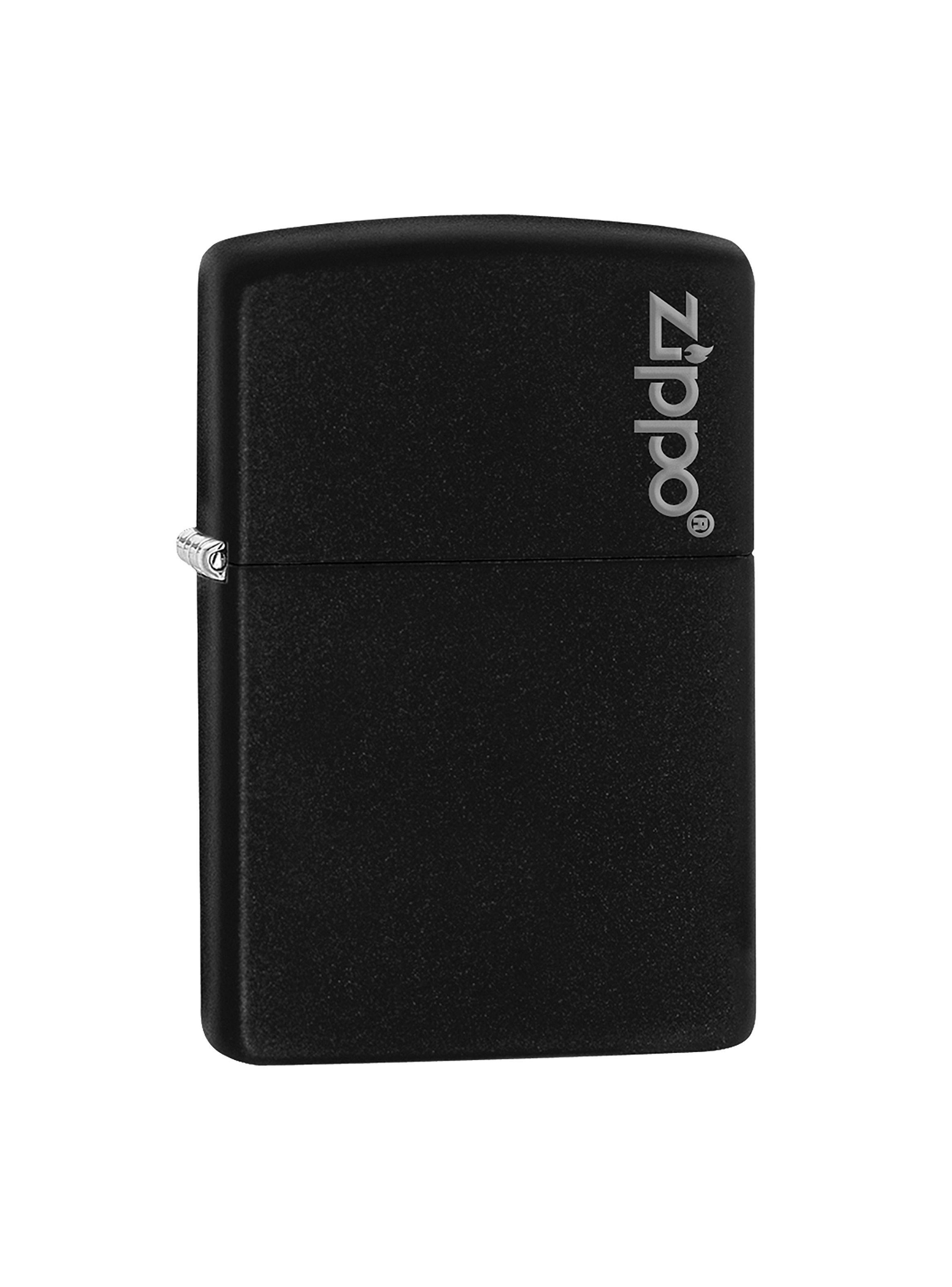 Encendedor Zippo Lighter Classic Black Matte Logo Negro-0