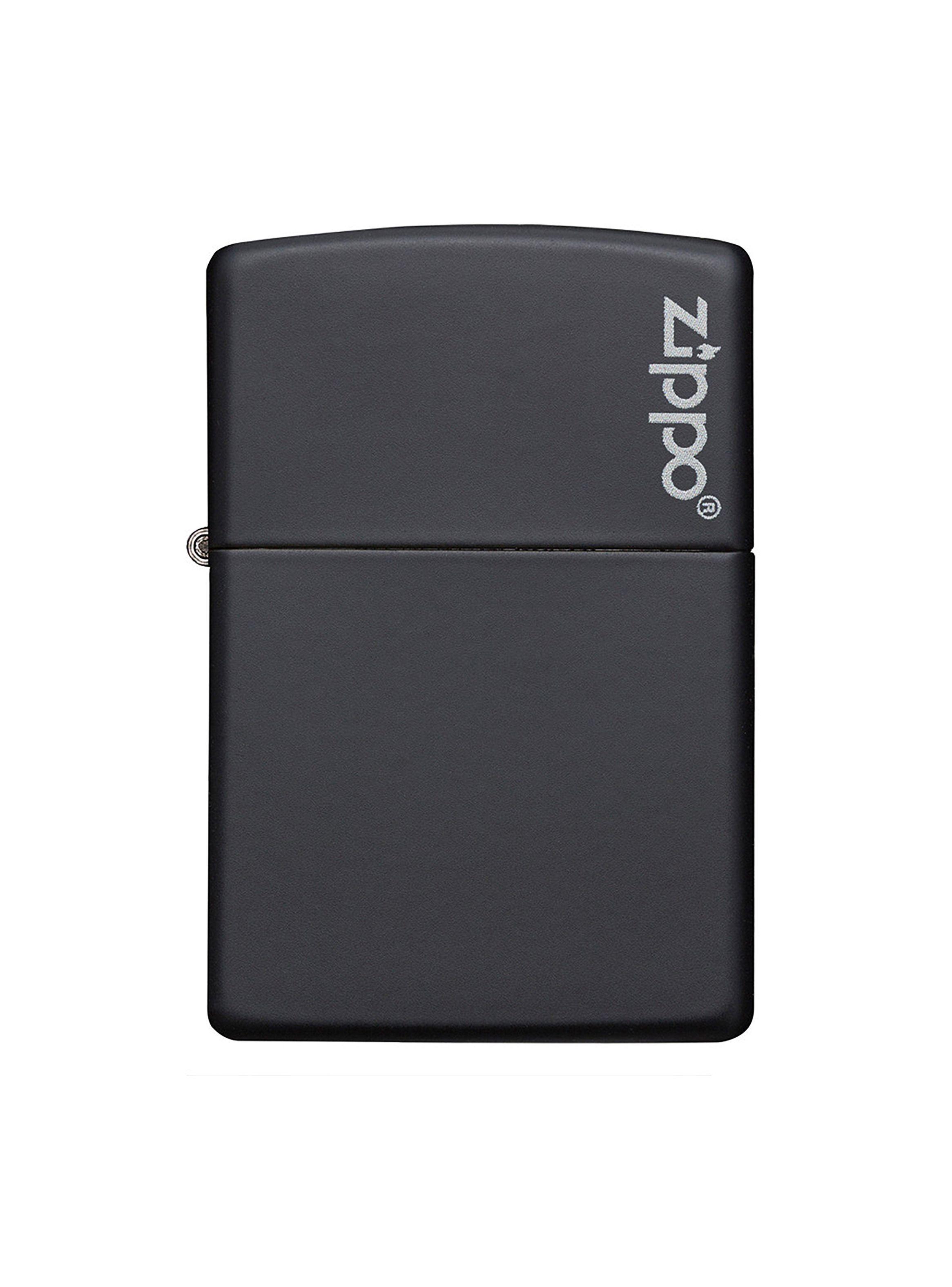 Encendedor Zippo Lighter Classic Black Matte Logo Negro-1