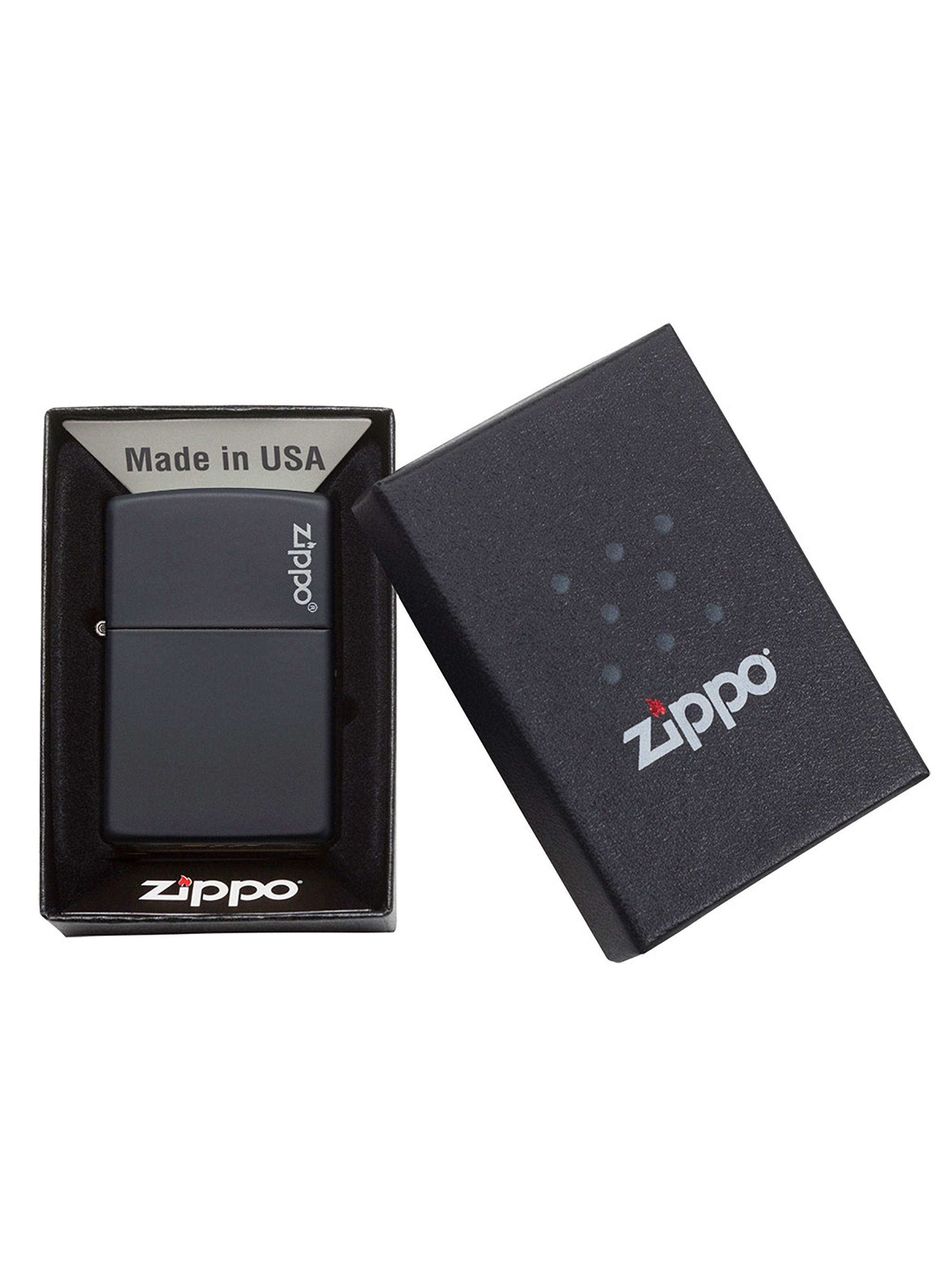 Encendedor Zippo Lighter Classic Black Matte Logo Negro-3