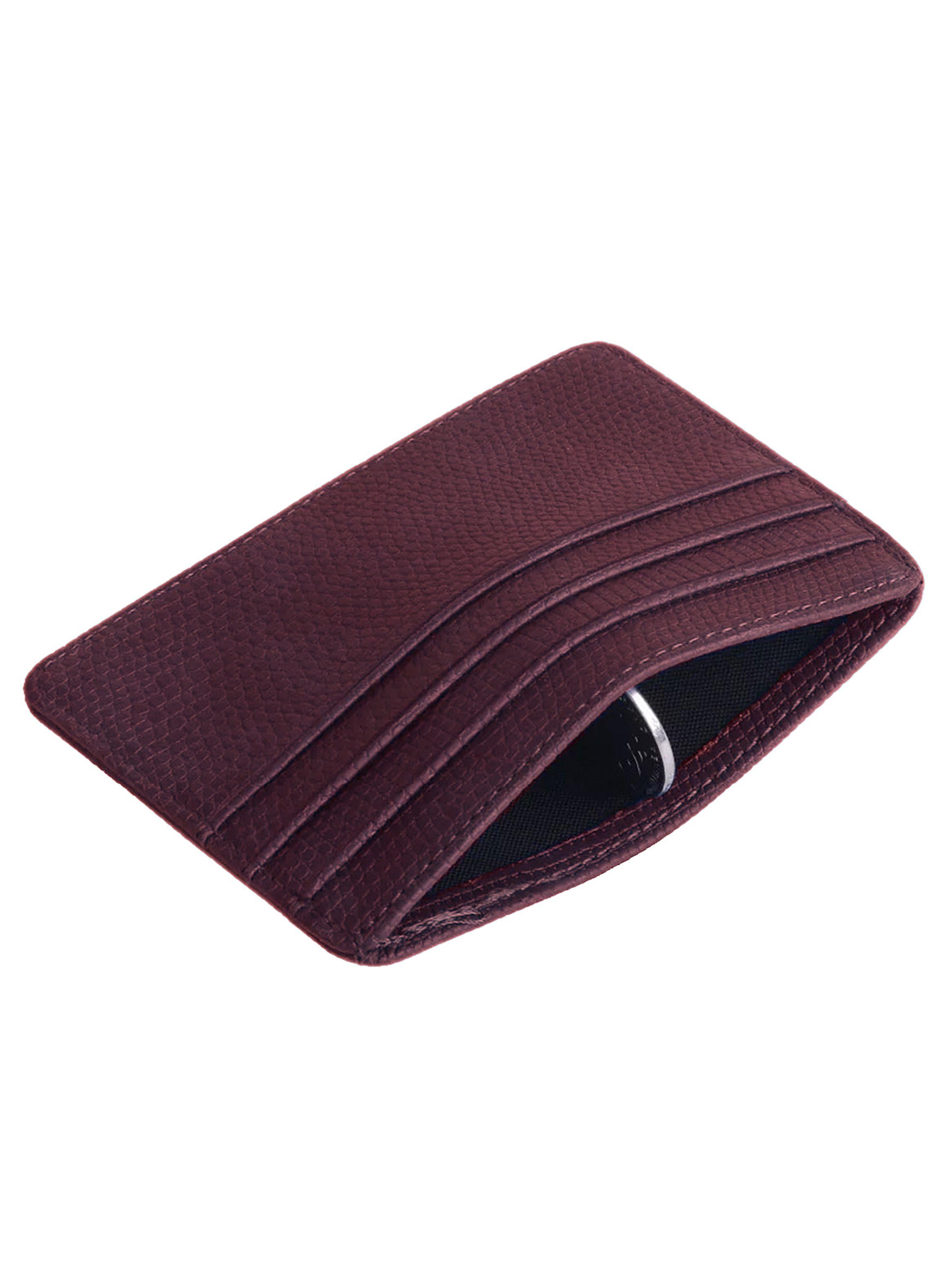 Pack Tarjetero Doble Cara Café y Clip para Billetes Plateado-2