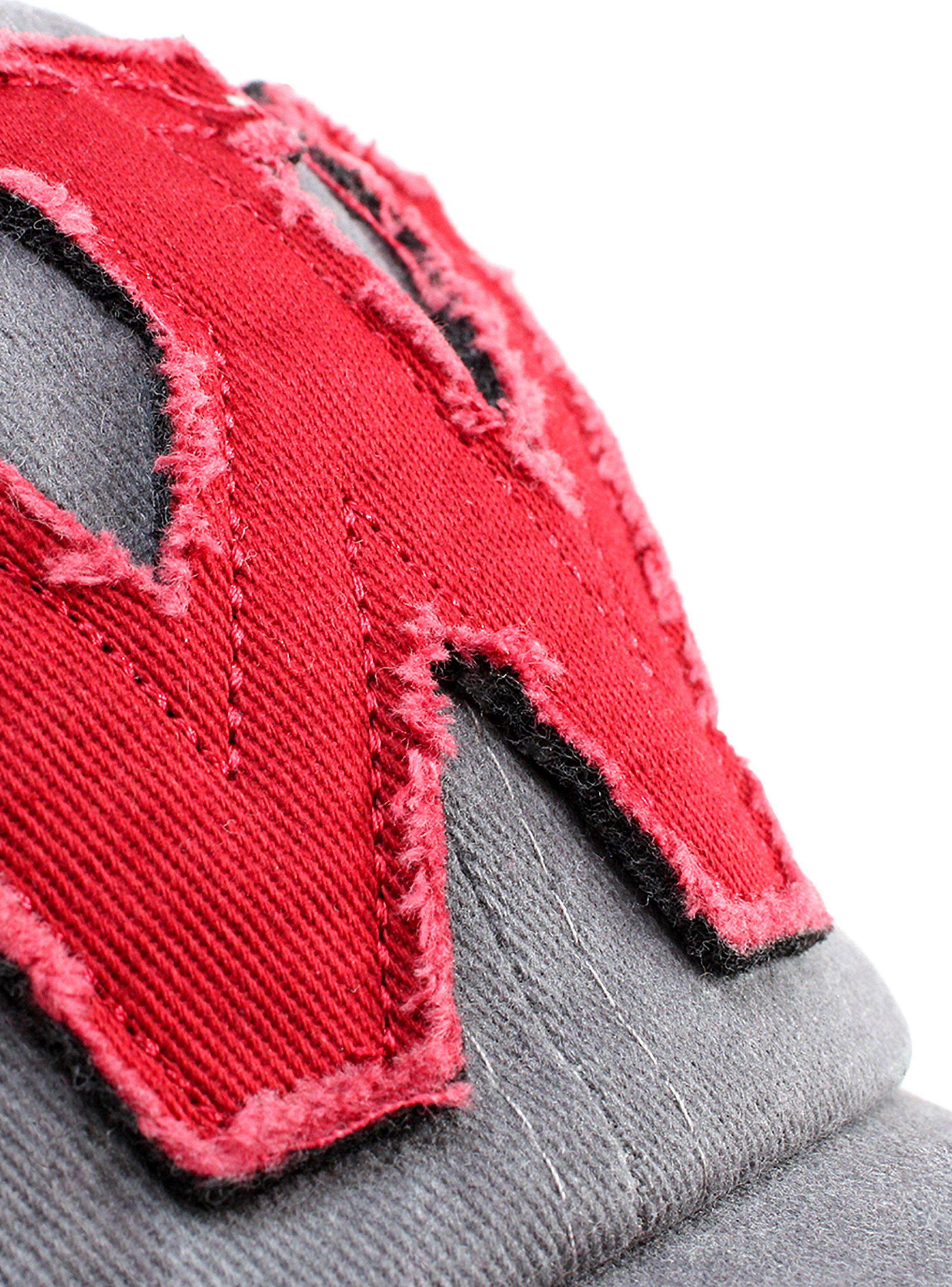 Jockey de Algodón Unisex Diseño W Gris Rojo-3