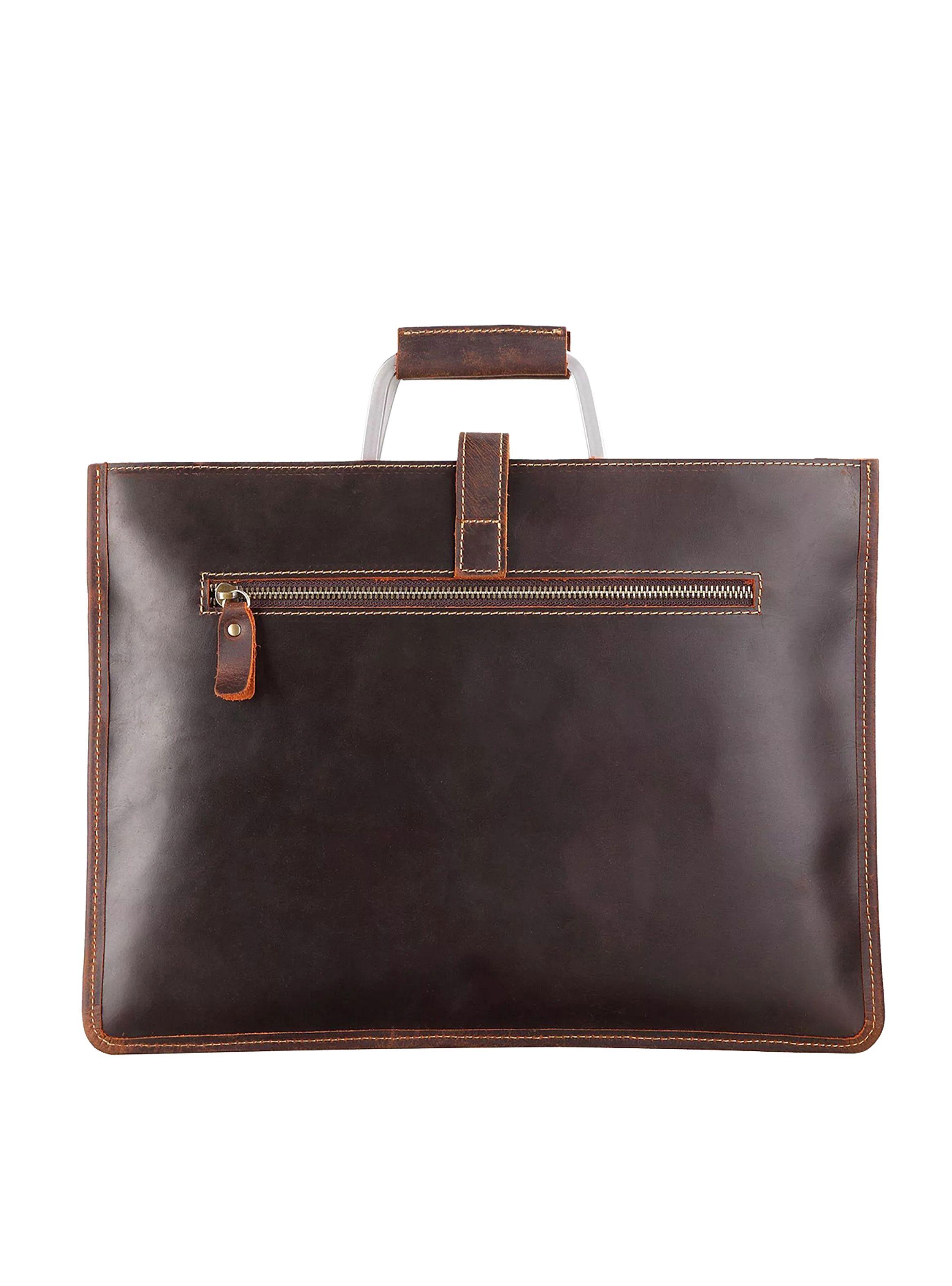 Bolso Cuero Hombre Maletin Ejecutivo Chocolate-2