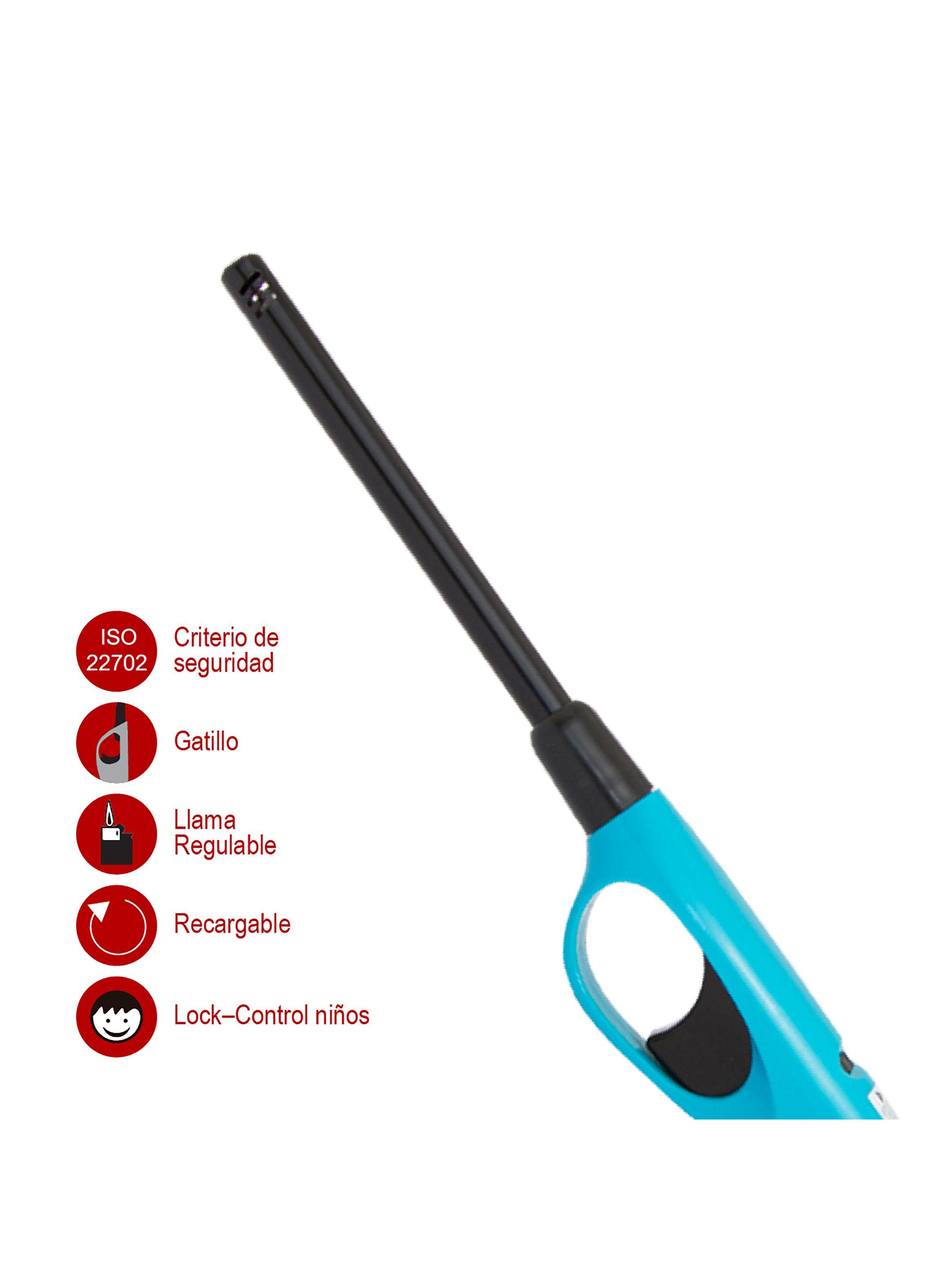 Encendedor Ronson Multipropósito Tubo Largo Con Gancho Azul-2