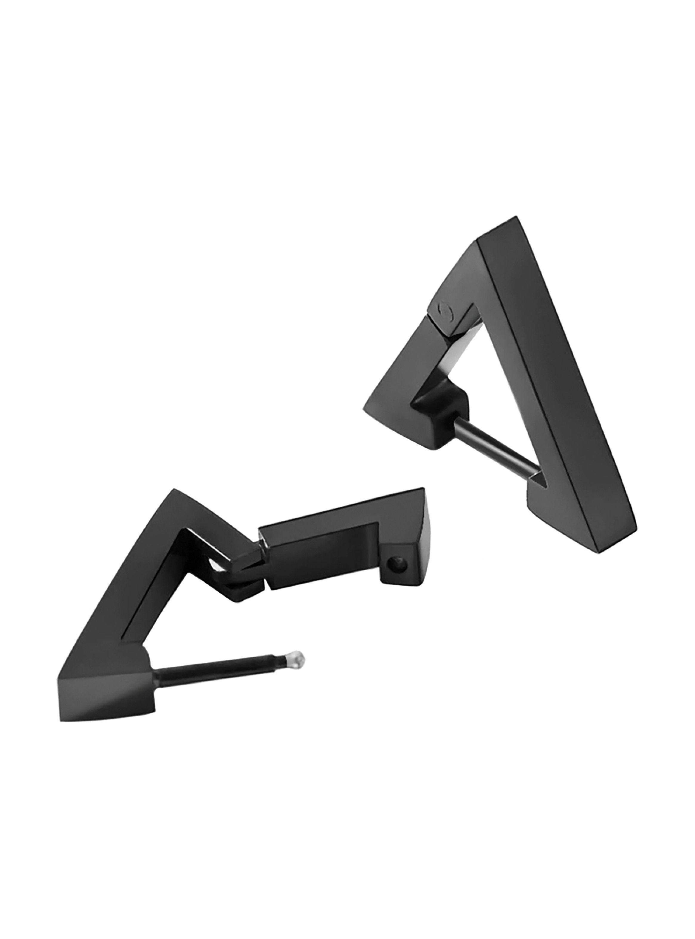 Aros Punk Triángulos de Acero Negro-3