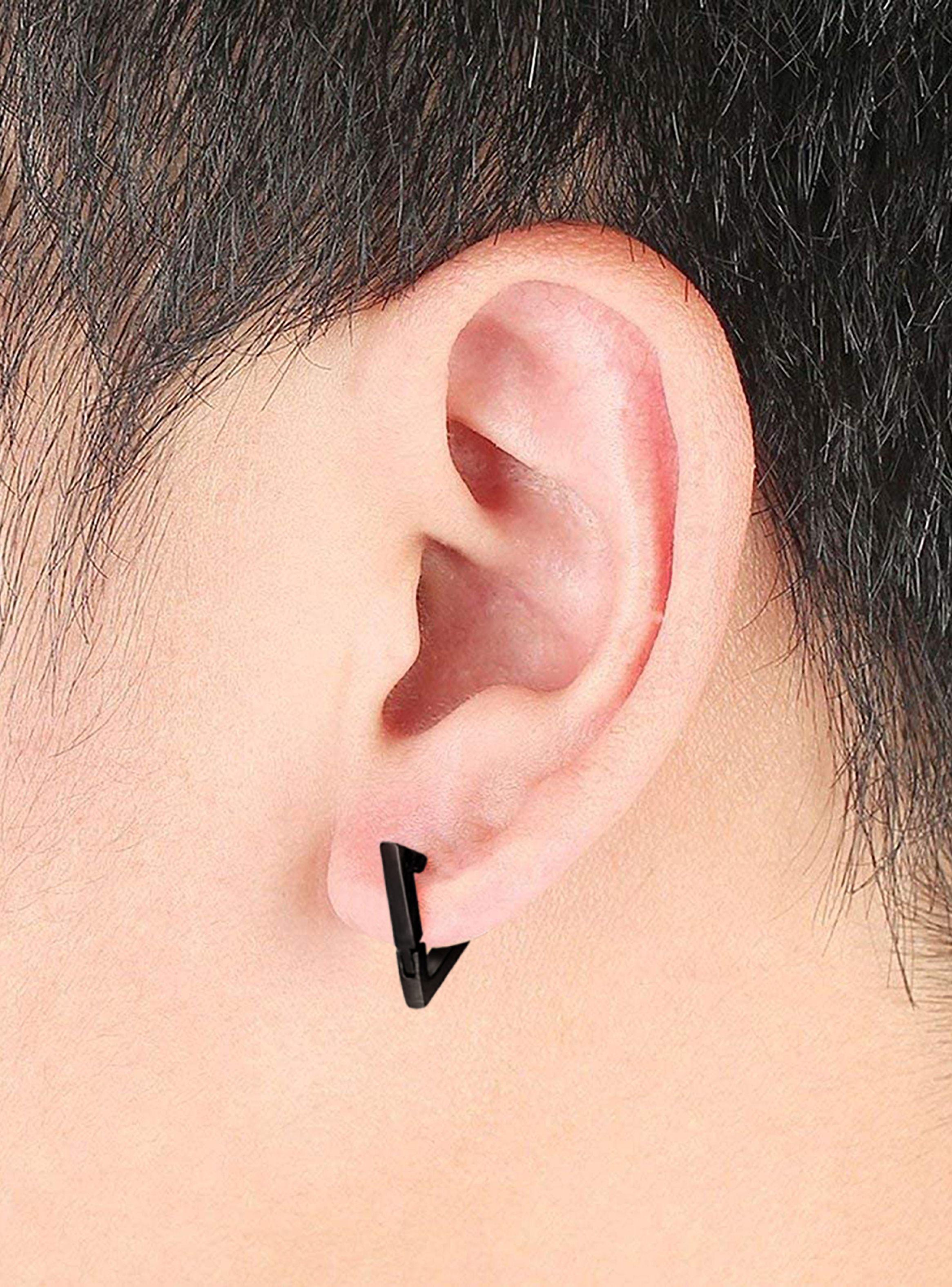 Aros Punk Triángulos de Acero Negro-4
