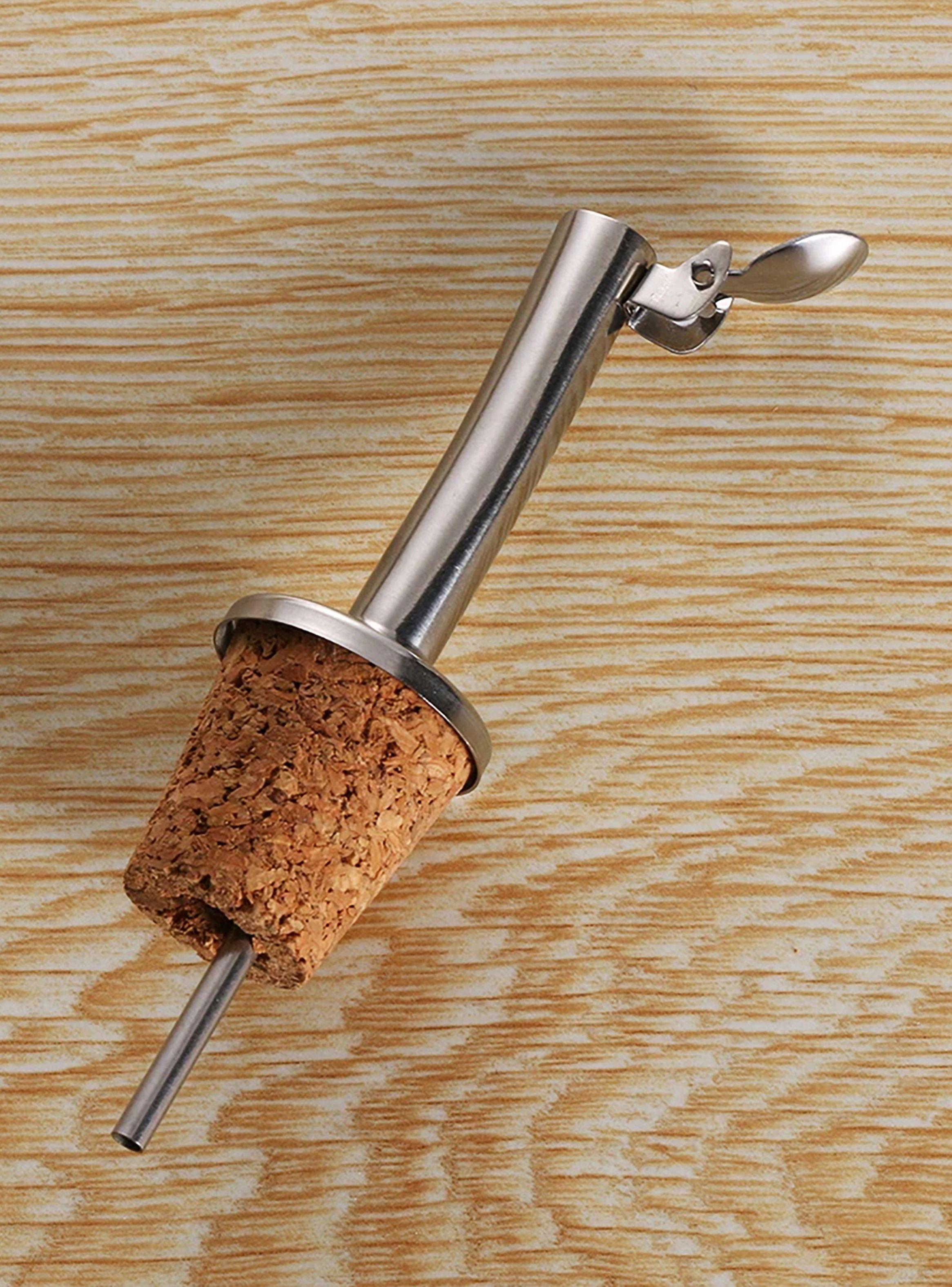 Tapon Dispensador con Corcho Dosificador Vino Aceite-4