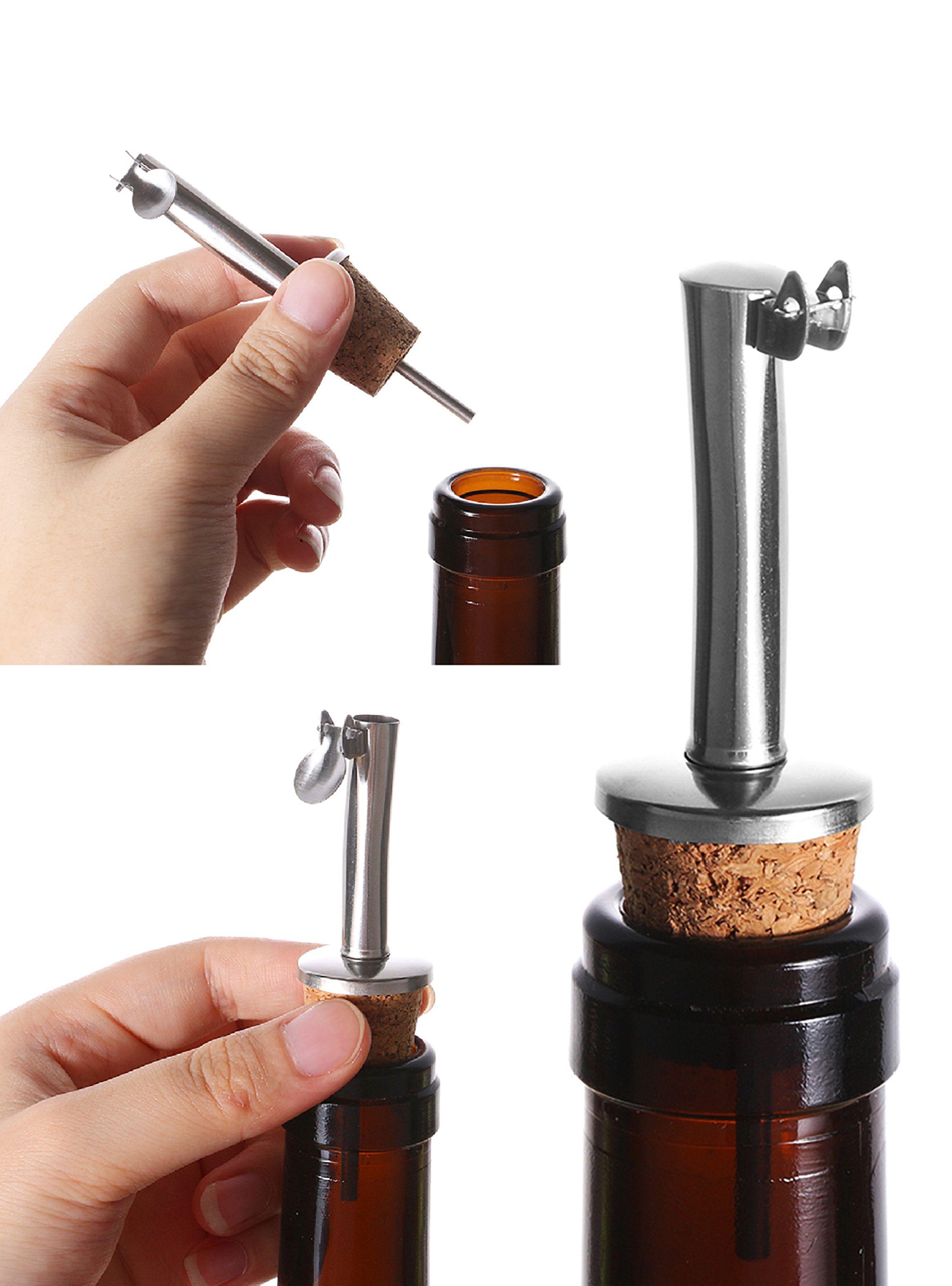 Tapon Dispensador con Corcho Dosificador Vino Aceite-1