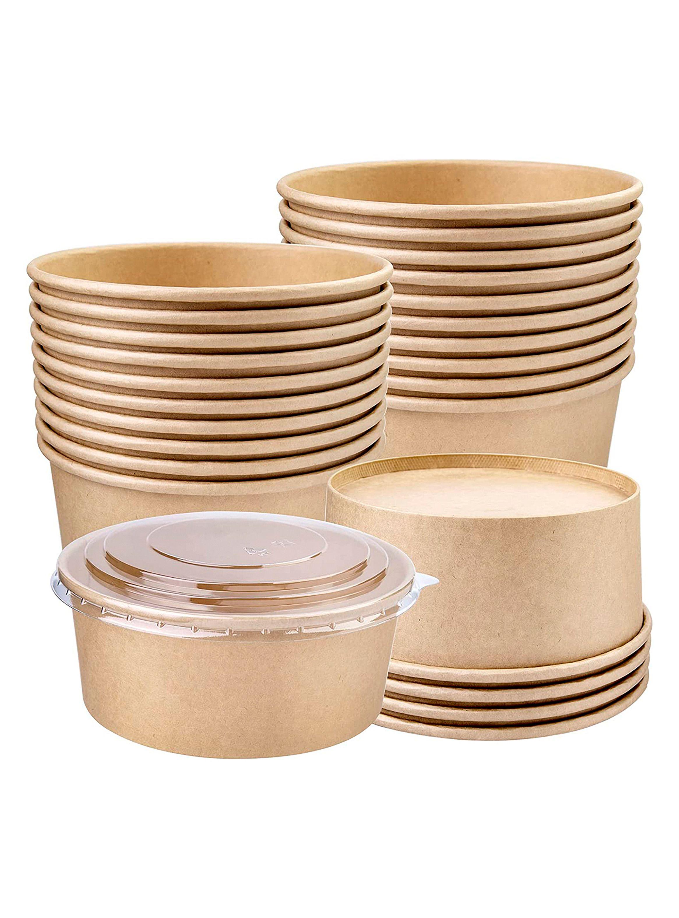 Envase Bowl Polipapel Kraft 500 cc Con Tapa 20 Unds-6