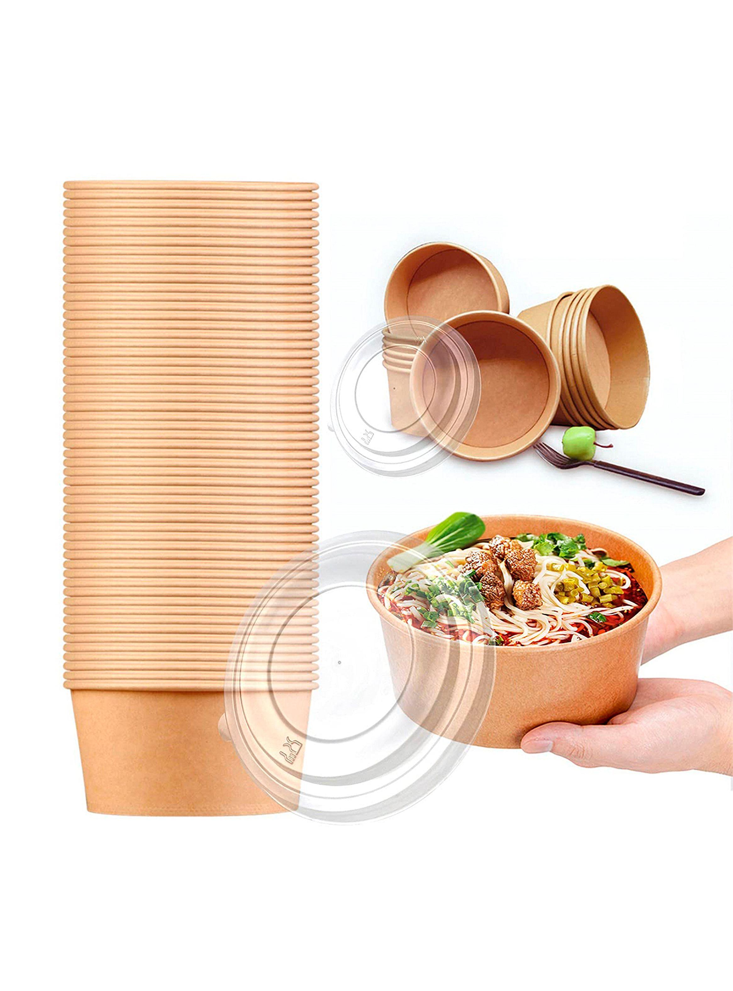 Envase Bowl Polipapel Kraft 500 cc Con Tapa 20 Unds-7