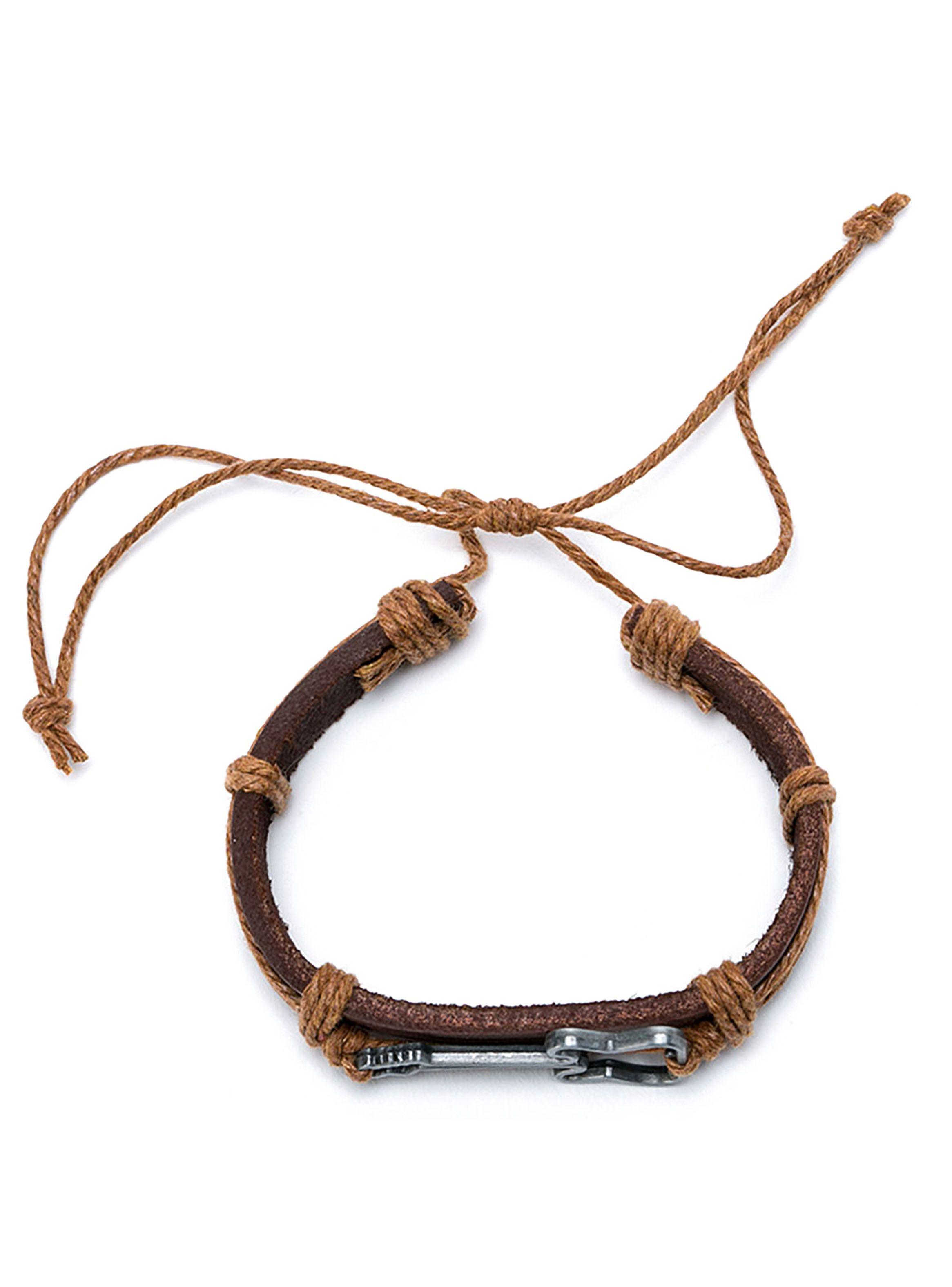 Pulsera de Cuero con Dije de Guitarra Ajustable -1
