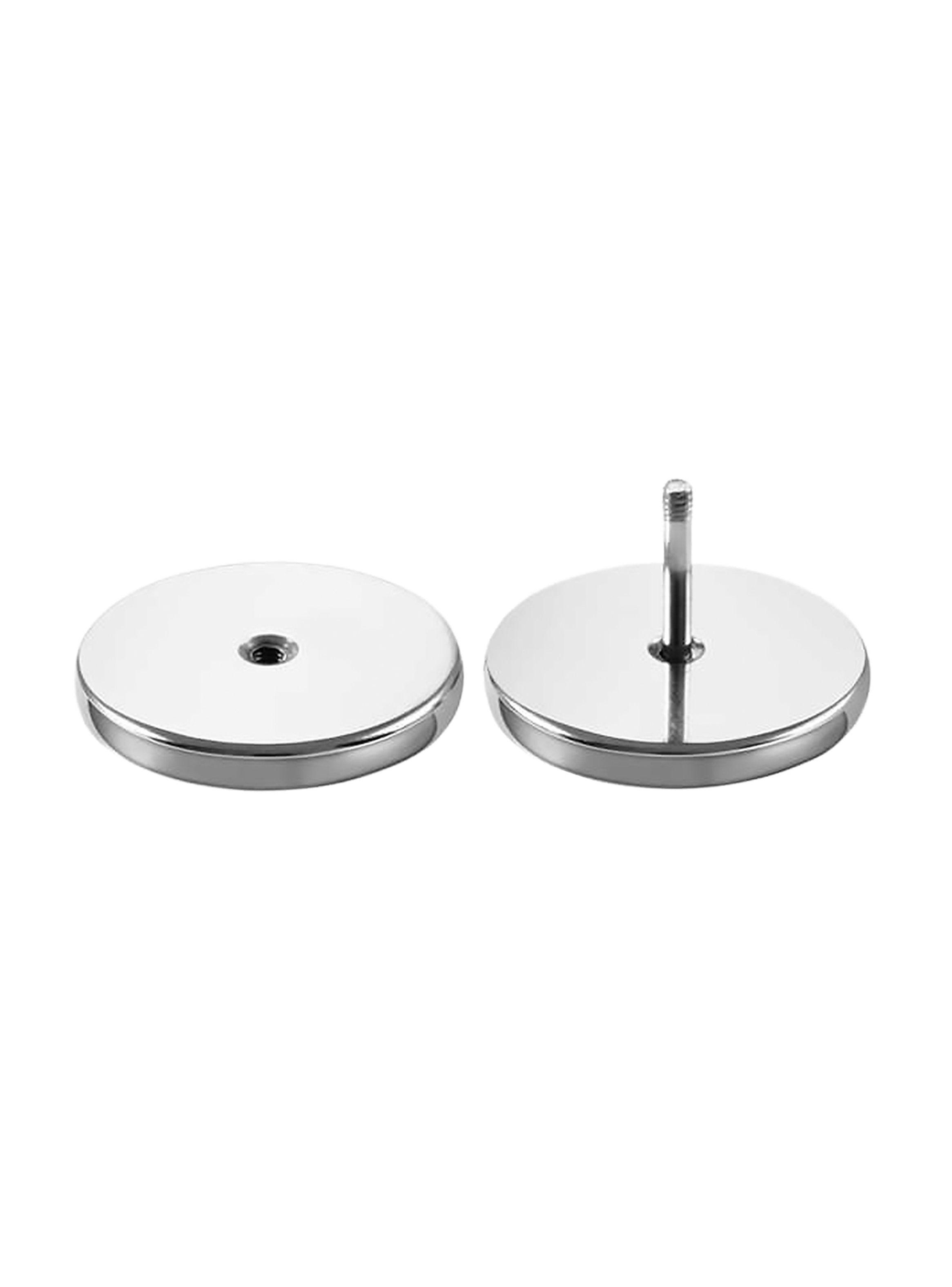 Aros Tunel Punk Circulares Acero Plateado 8 mm-2