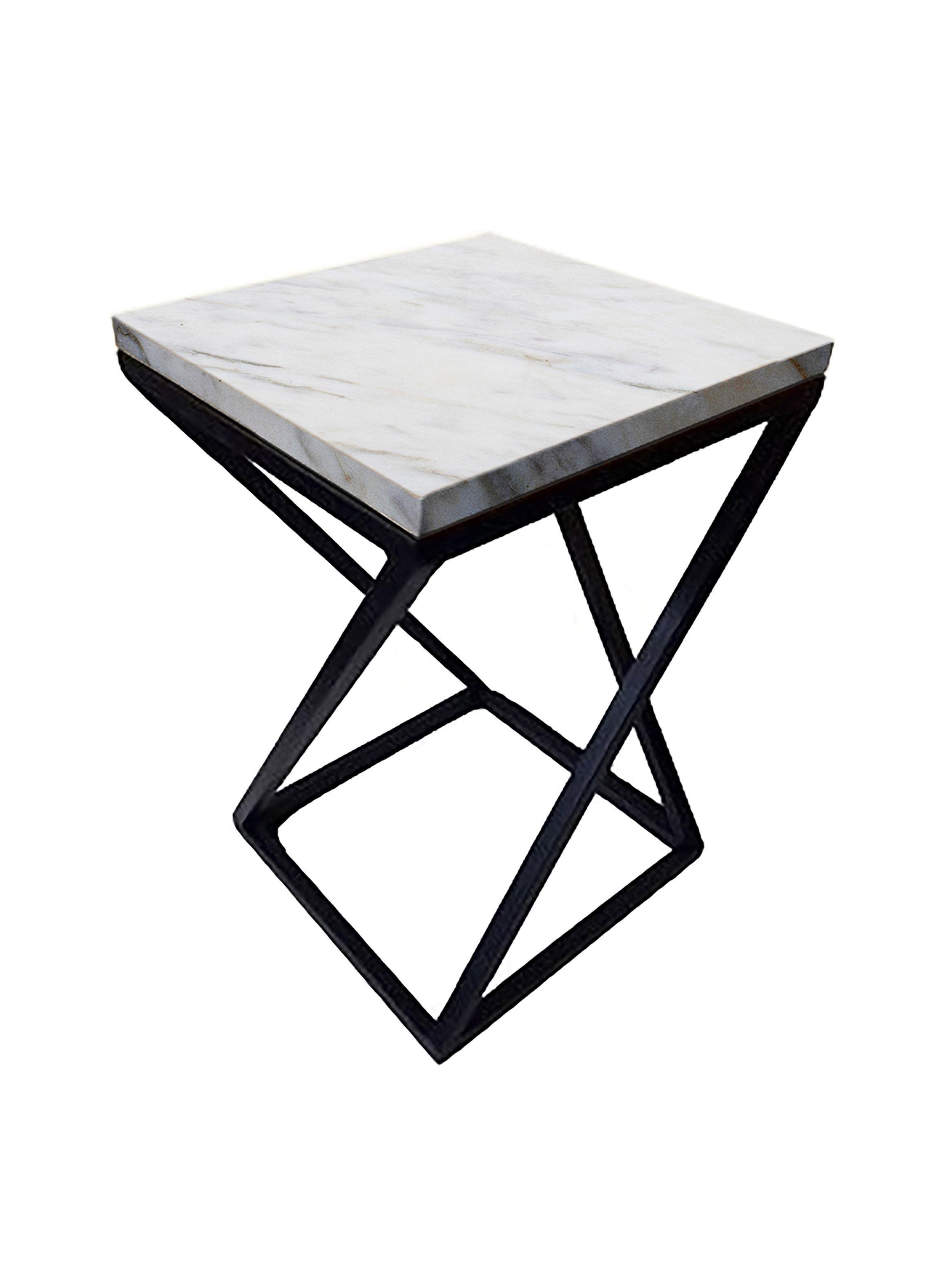 Mesa de Arrimo Estilo Industrial con Marmol-1