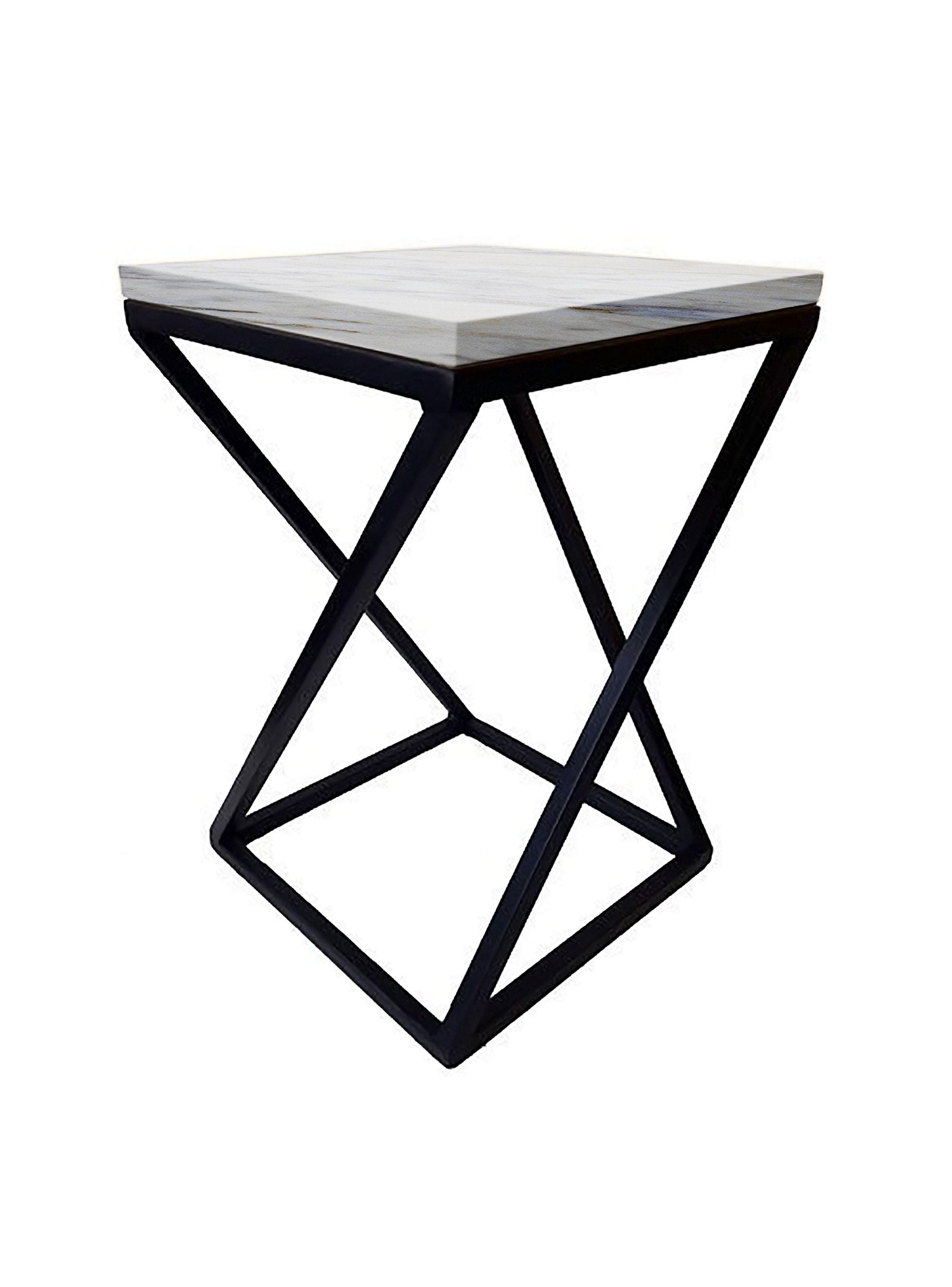 Mesa de Arrimo Estilo Industrial con Marmol-0