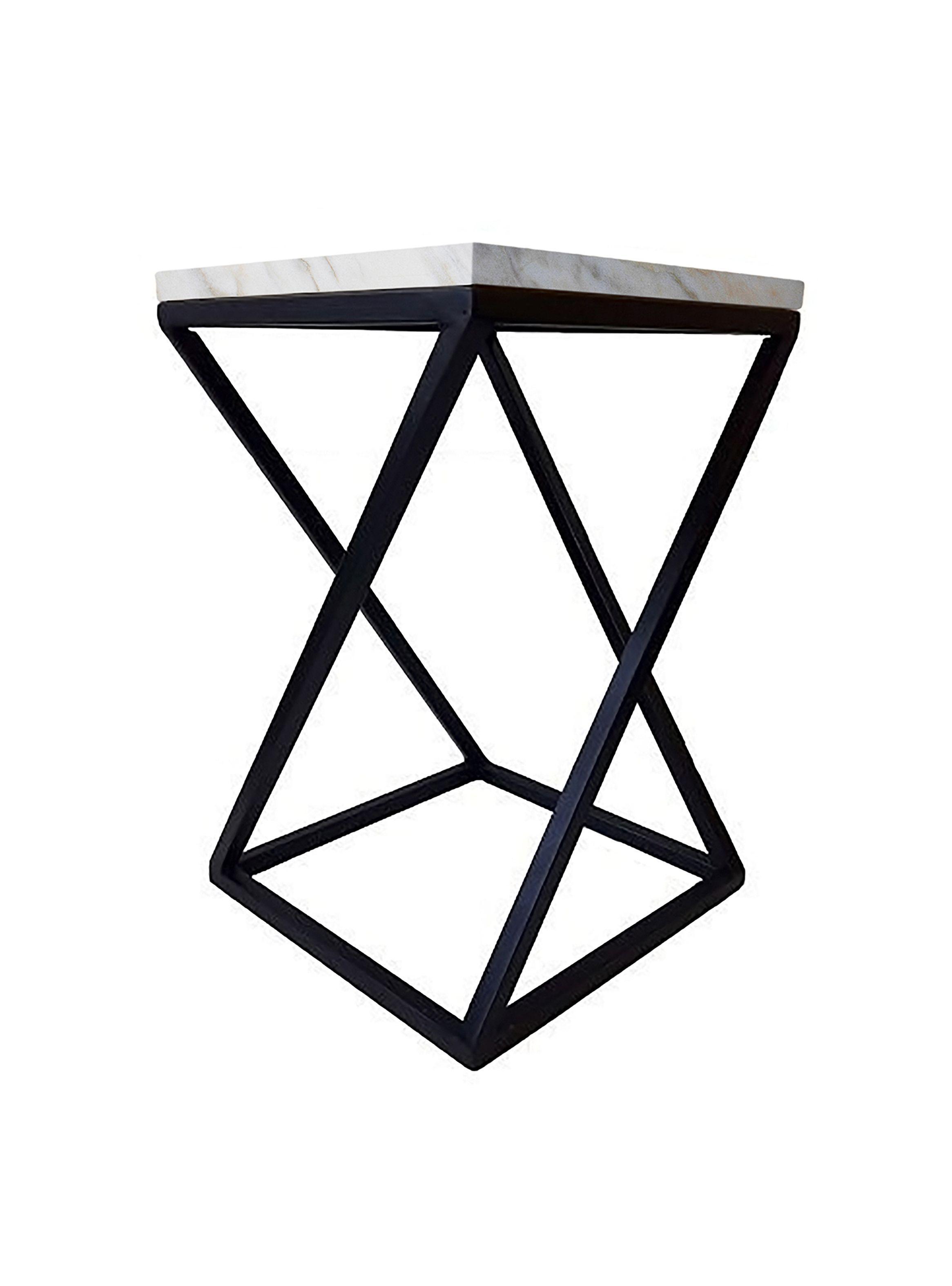 Mesa de Arrimo Estilo Industrial con Marmol-3