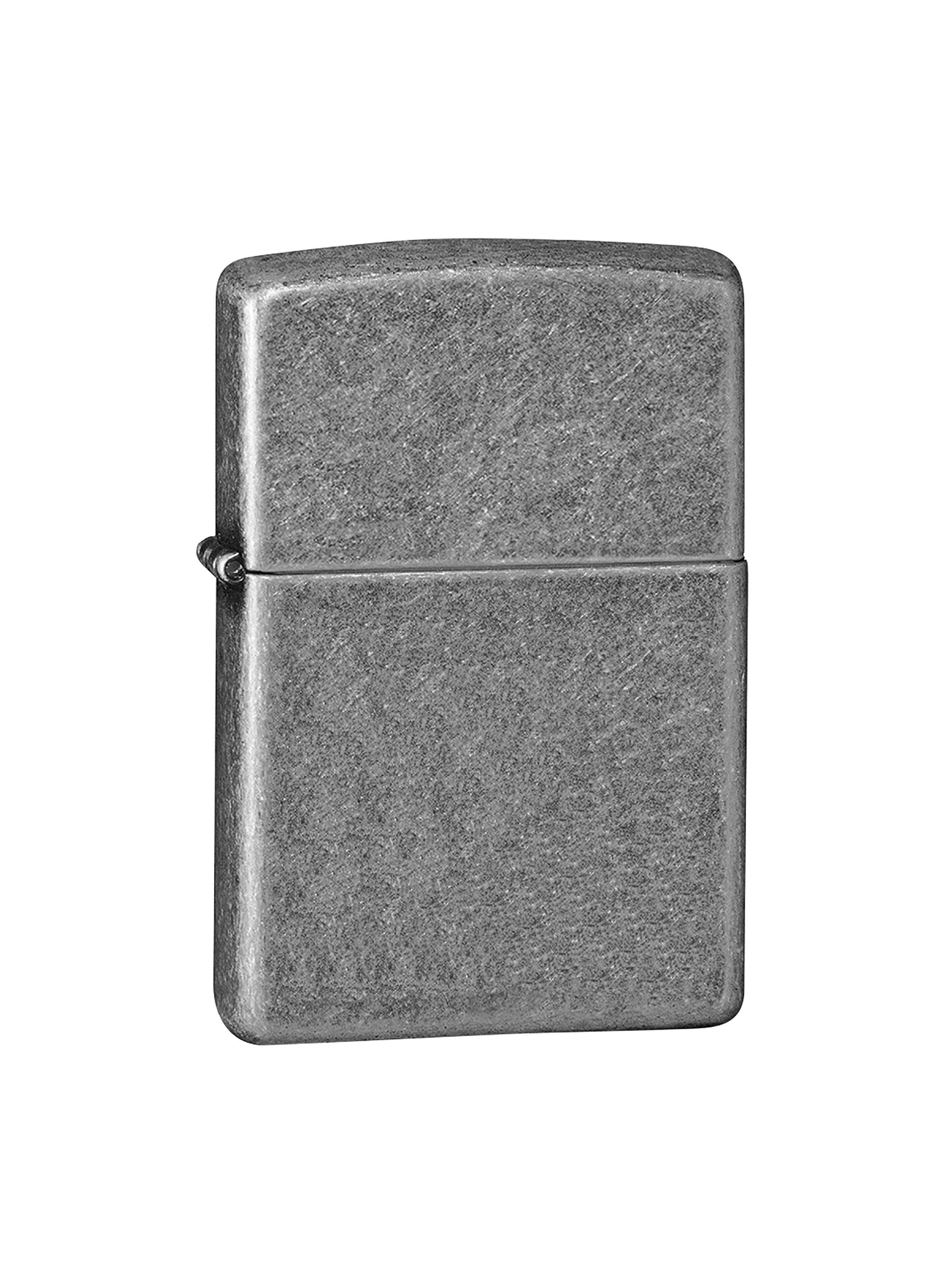 Encendedor Zippo Lighter Antique Silver Plate Plata-0