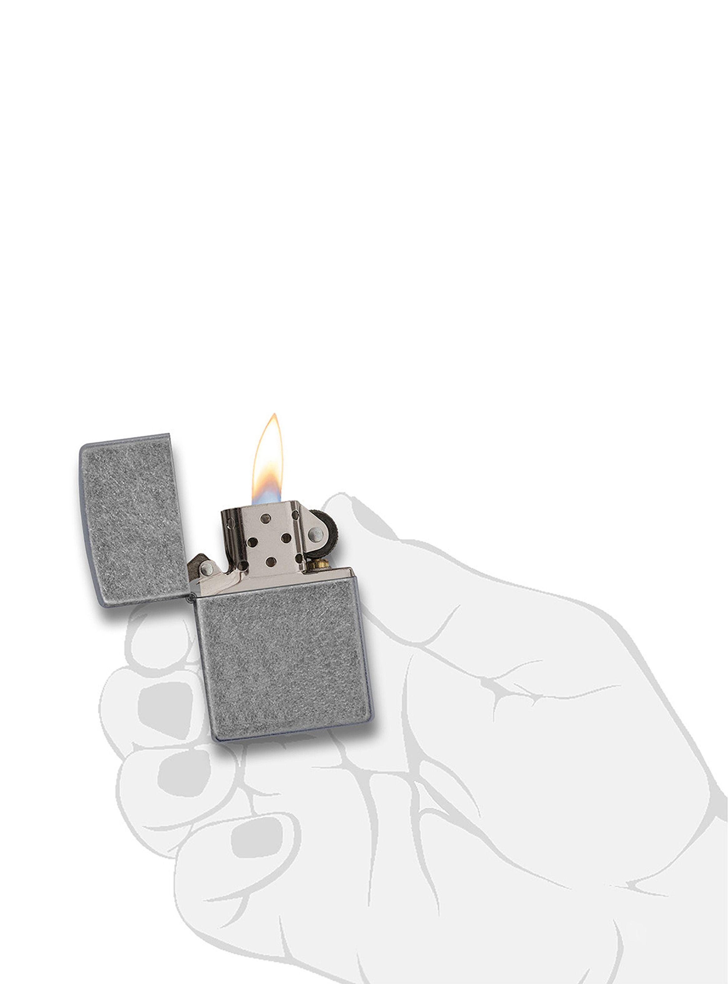 Encendedor Zippo Lighter Antique Silver Plate Plata-3