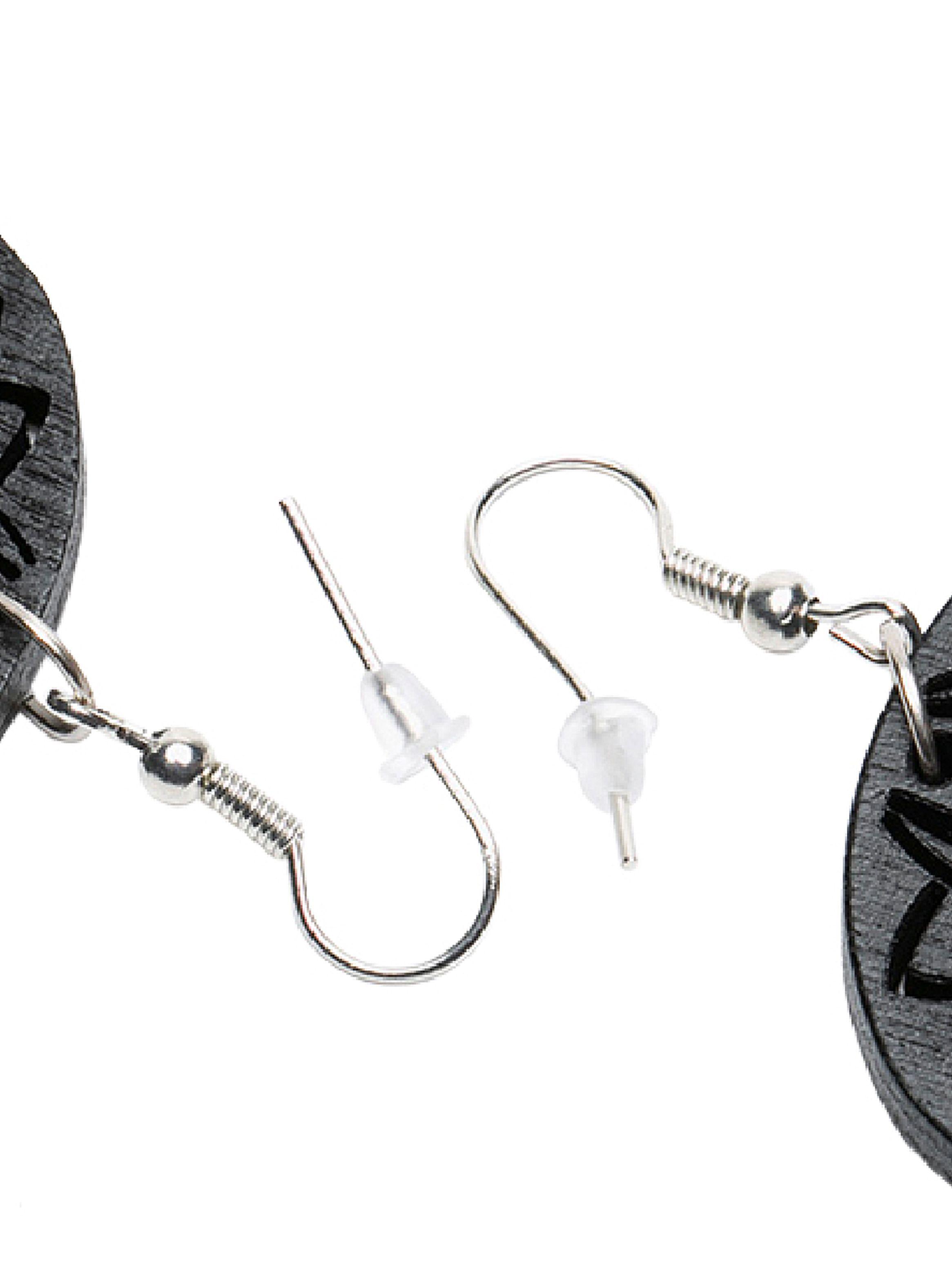 Aretes Mujer Mano Jamsa Madera Negra-3
